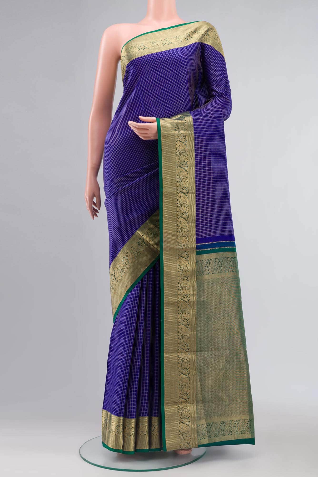 Blue Kanchipuram Silk Saree