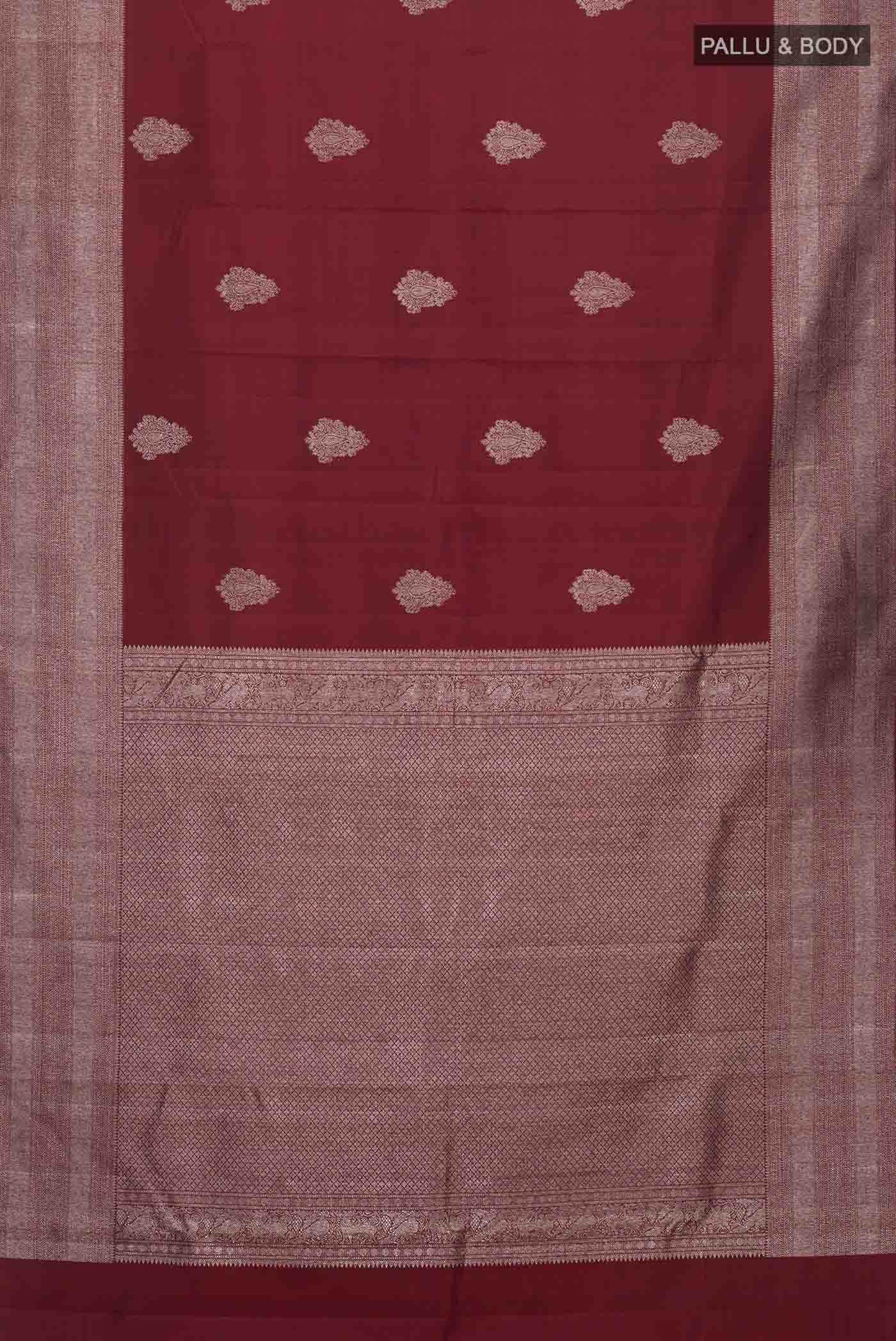 Maroon Kanchipuram Silk Saree