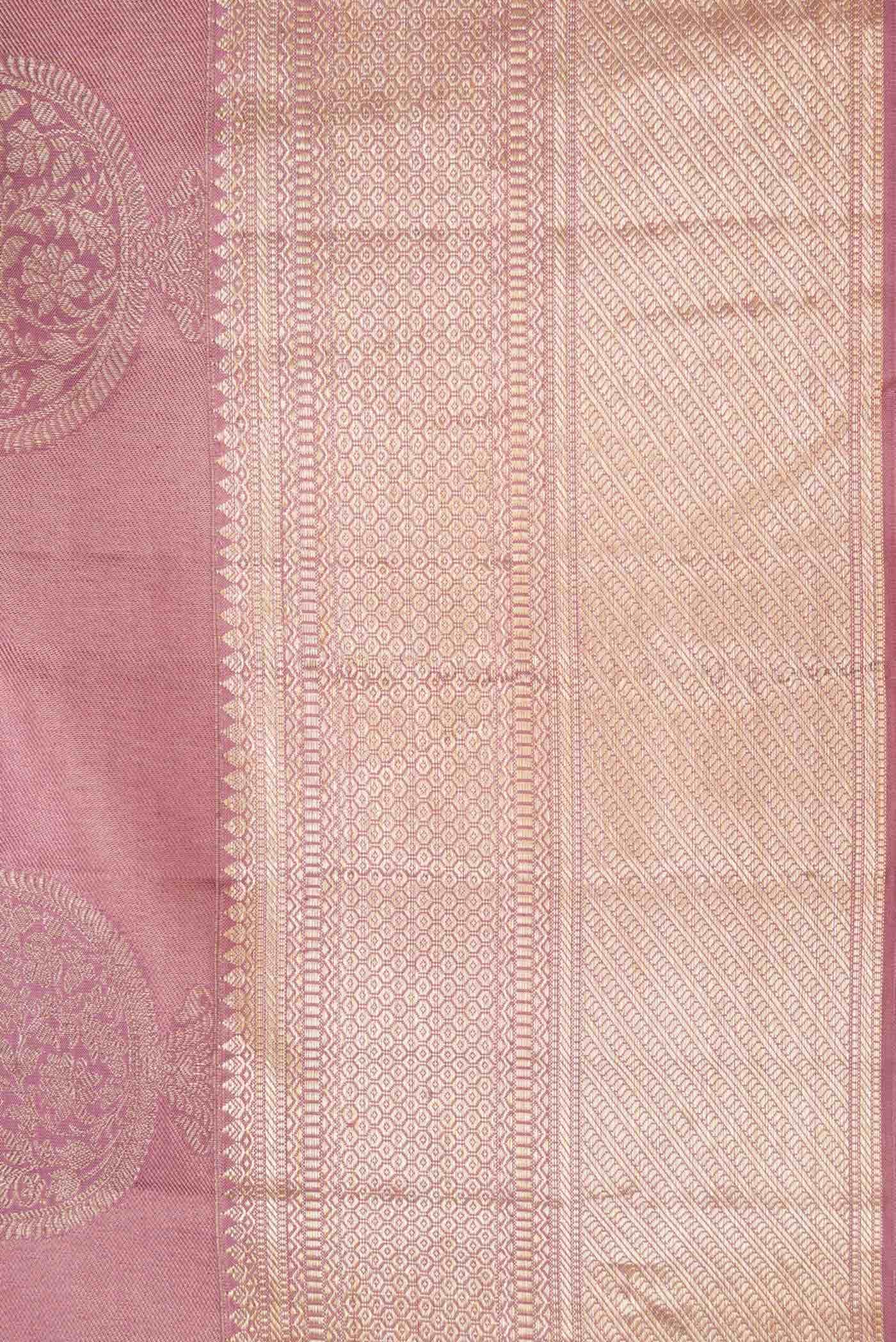 Pink Dual Tone Kanchipuram Silk Saree