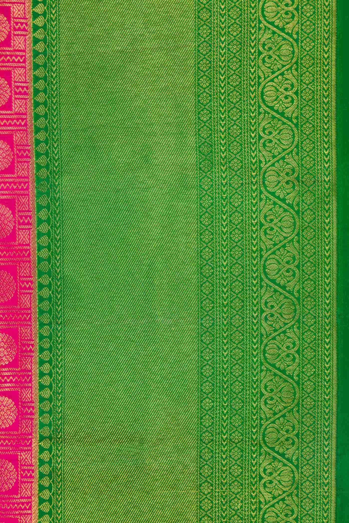 Pink Dual Tone Kanchipuram Silk Saree