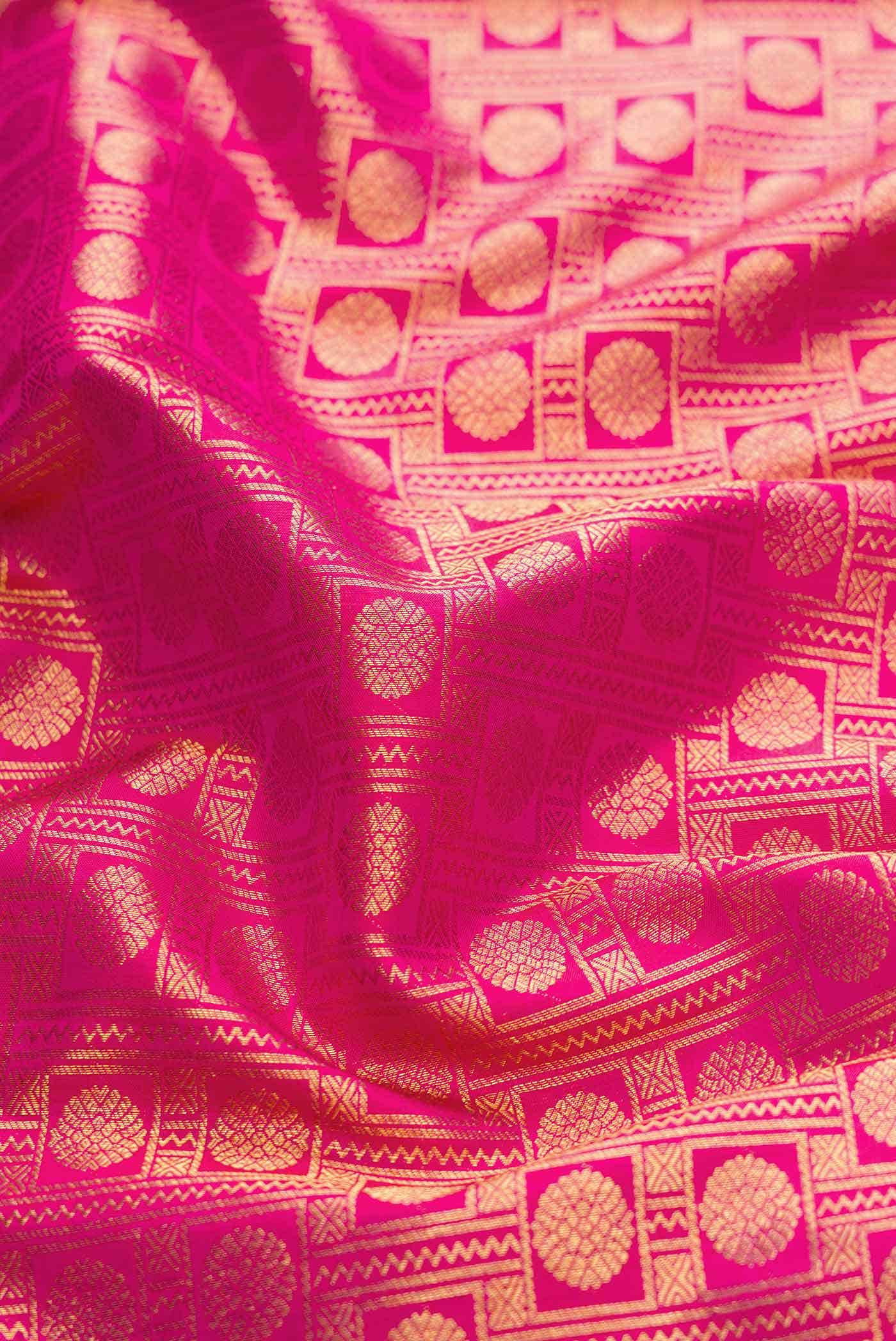 Pink Dual Tone Kanchipuram Silk Saree