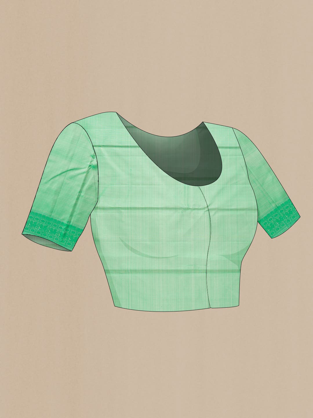 Cream Dual Tone Kanchipuram Silk Saree