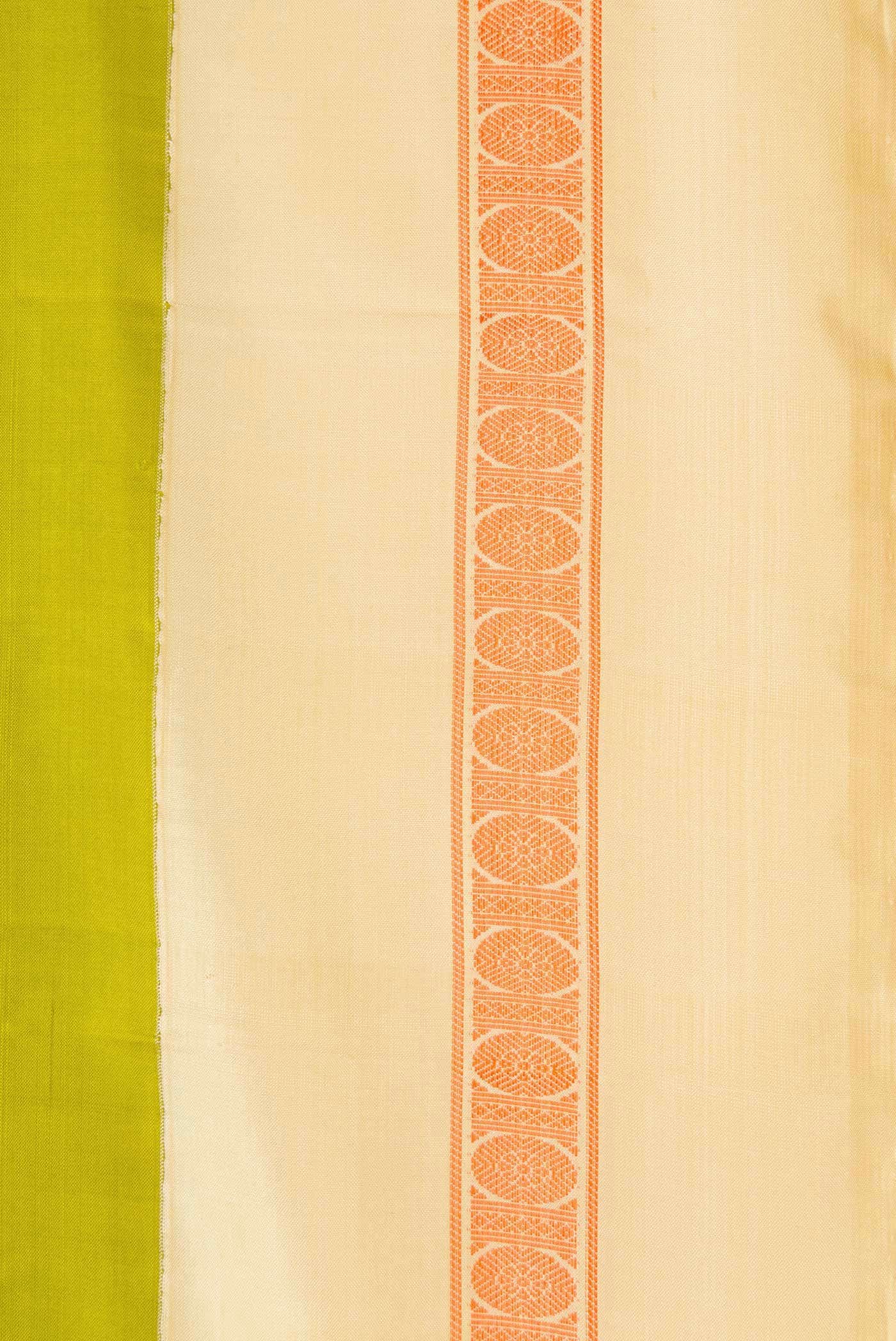 Parrot Green Kanchipuram Silk Saree