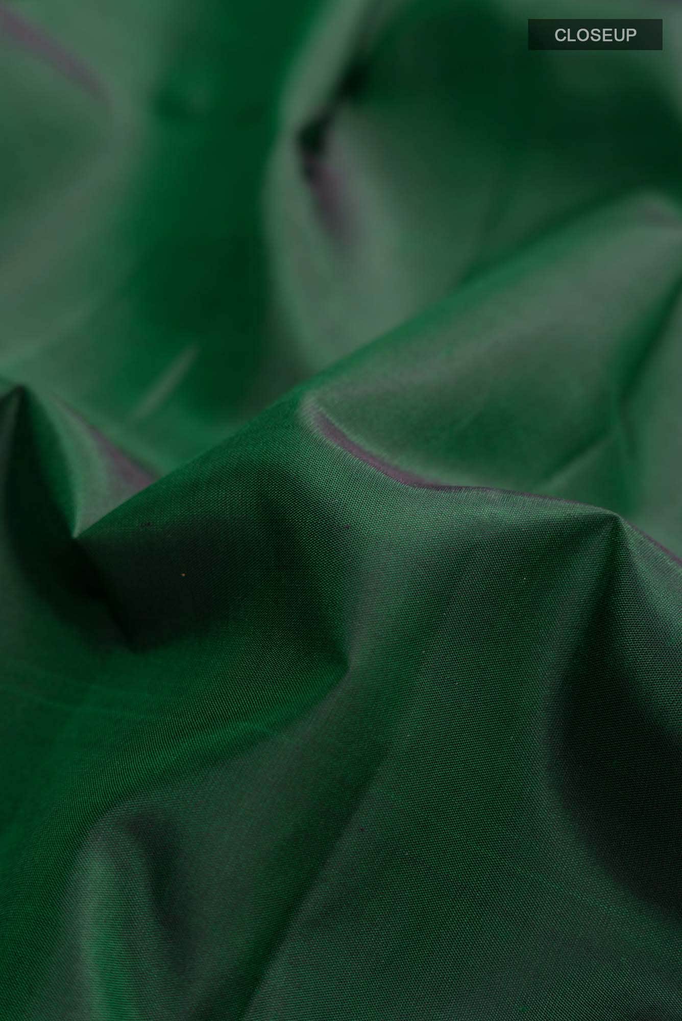Bottle Green Kanchipuram Silk Saree