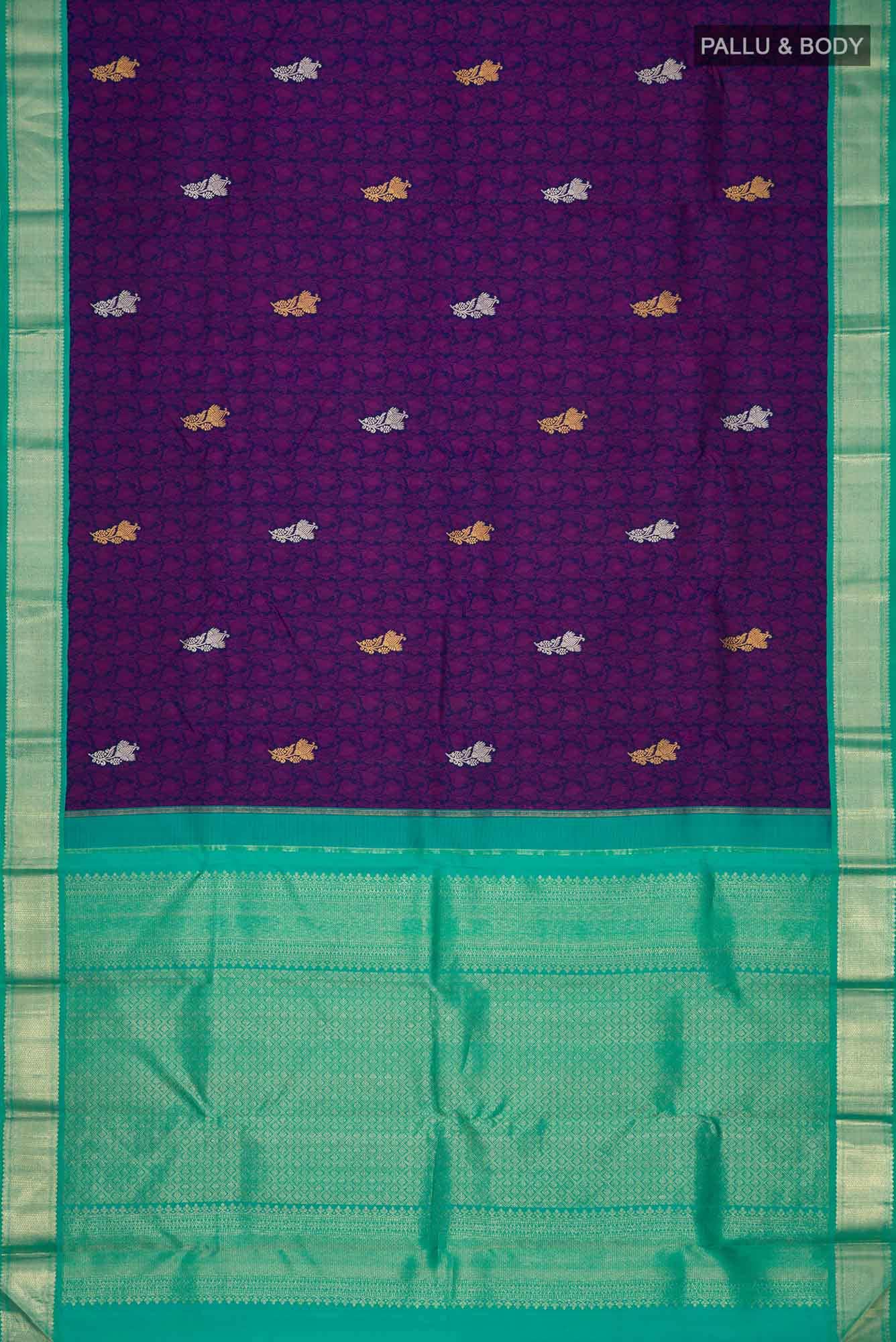 Navy Blue Kanchipuram Silk Saree