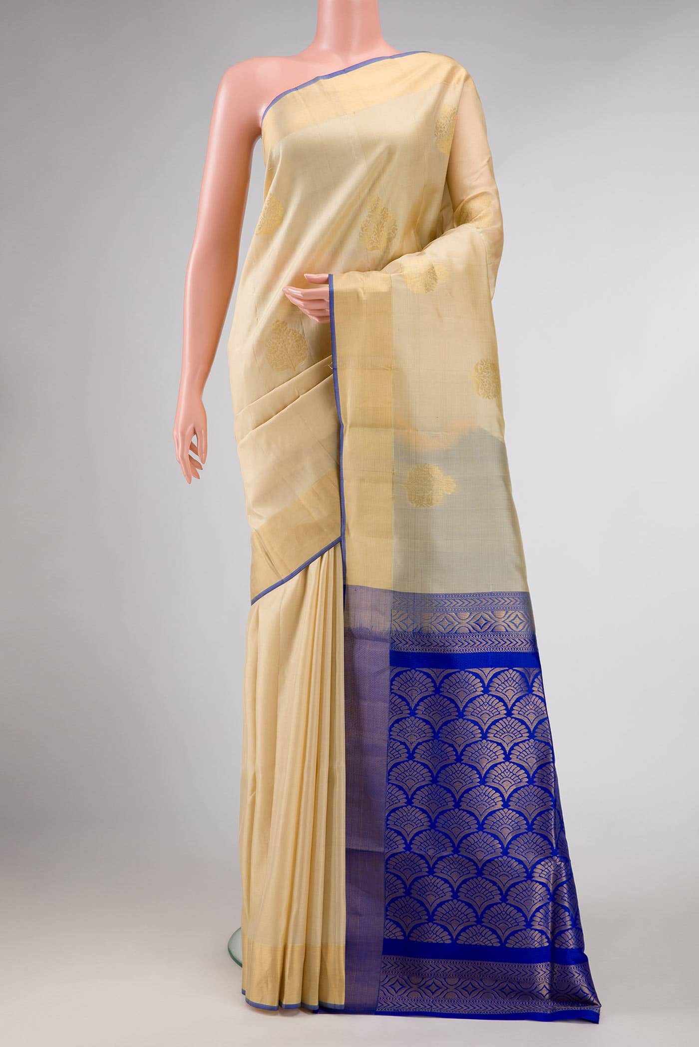 Sandal Dual Tone Soft Silk Saree