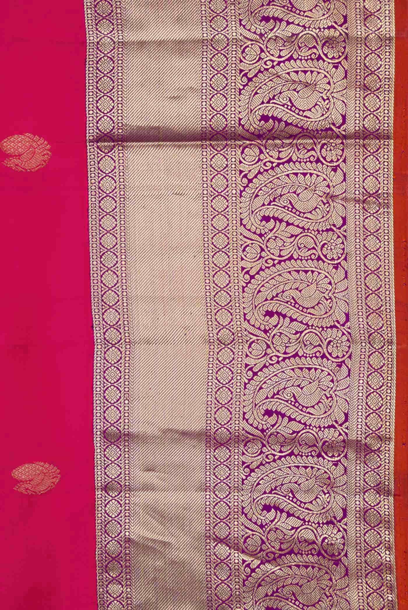 Pink Dual Tone Kanchipuram Silk Saree