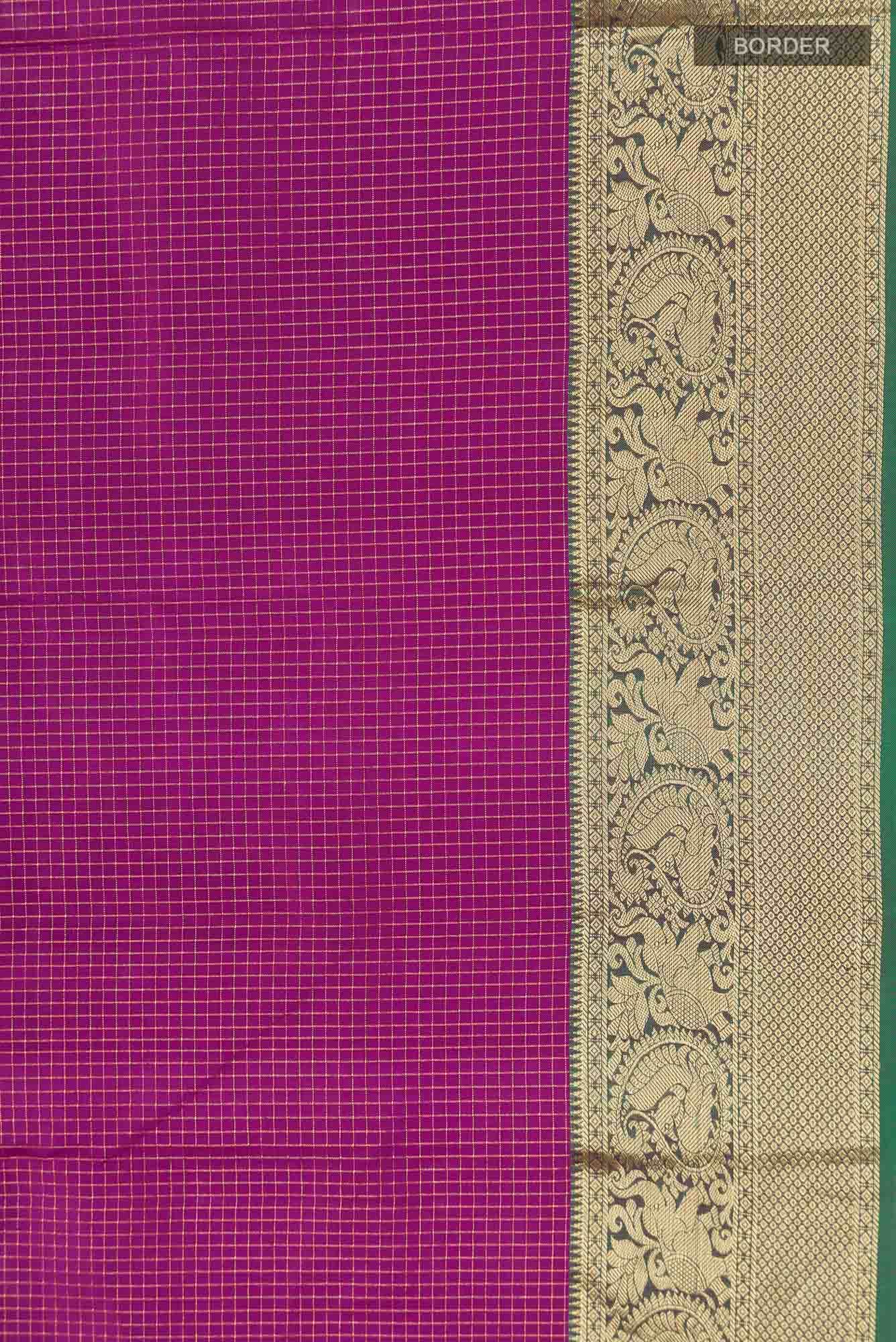 Light Magenta Kanchipuram Silk Saree
