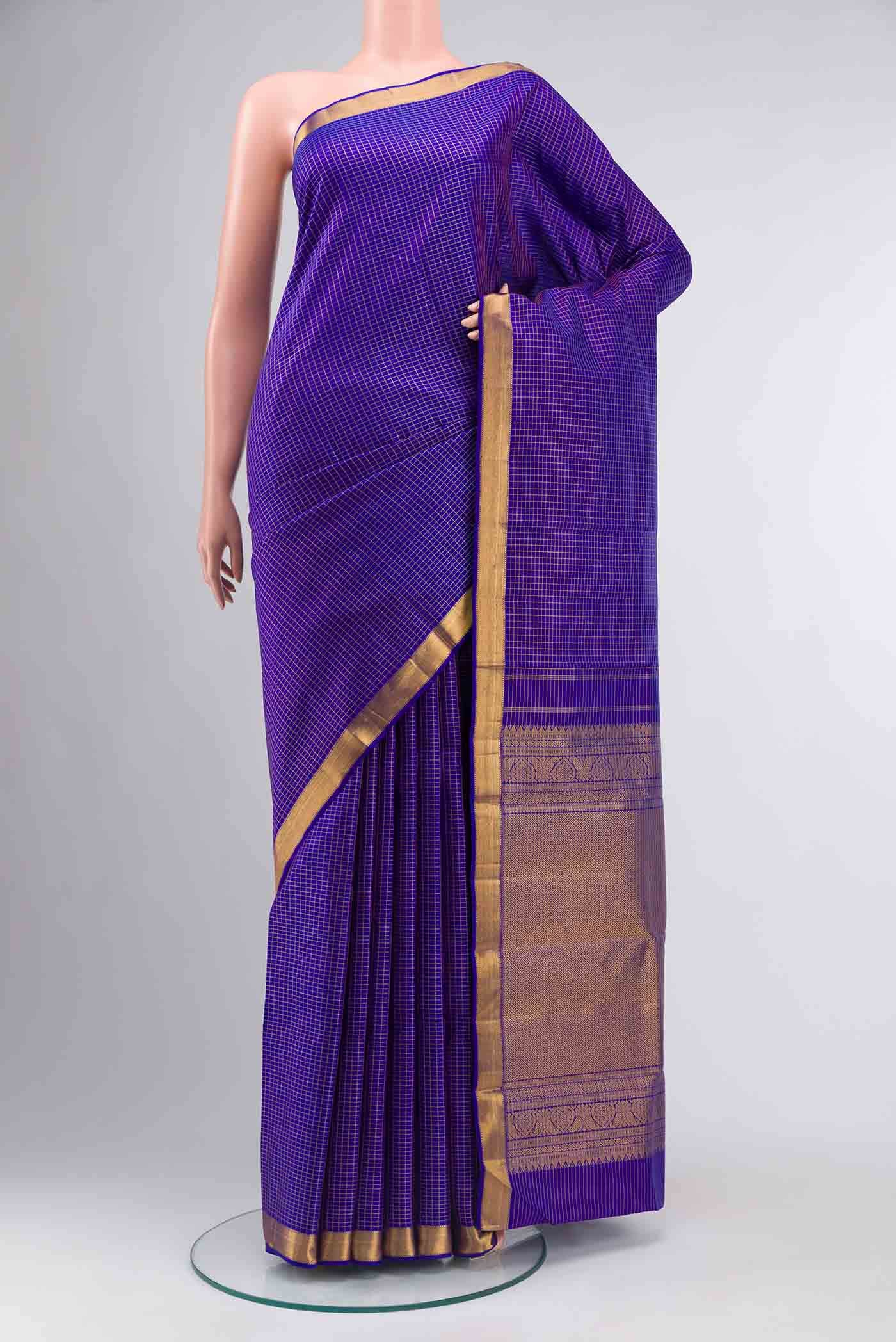 Blue Kanchipuram Silk Saree