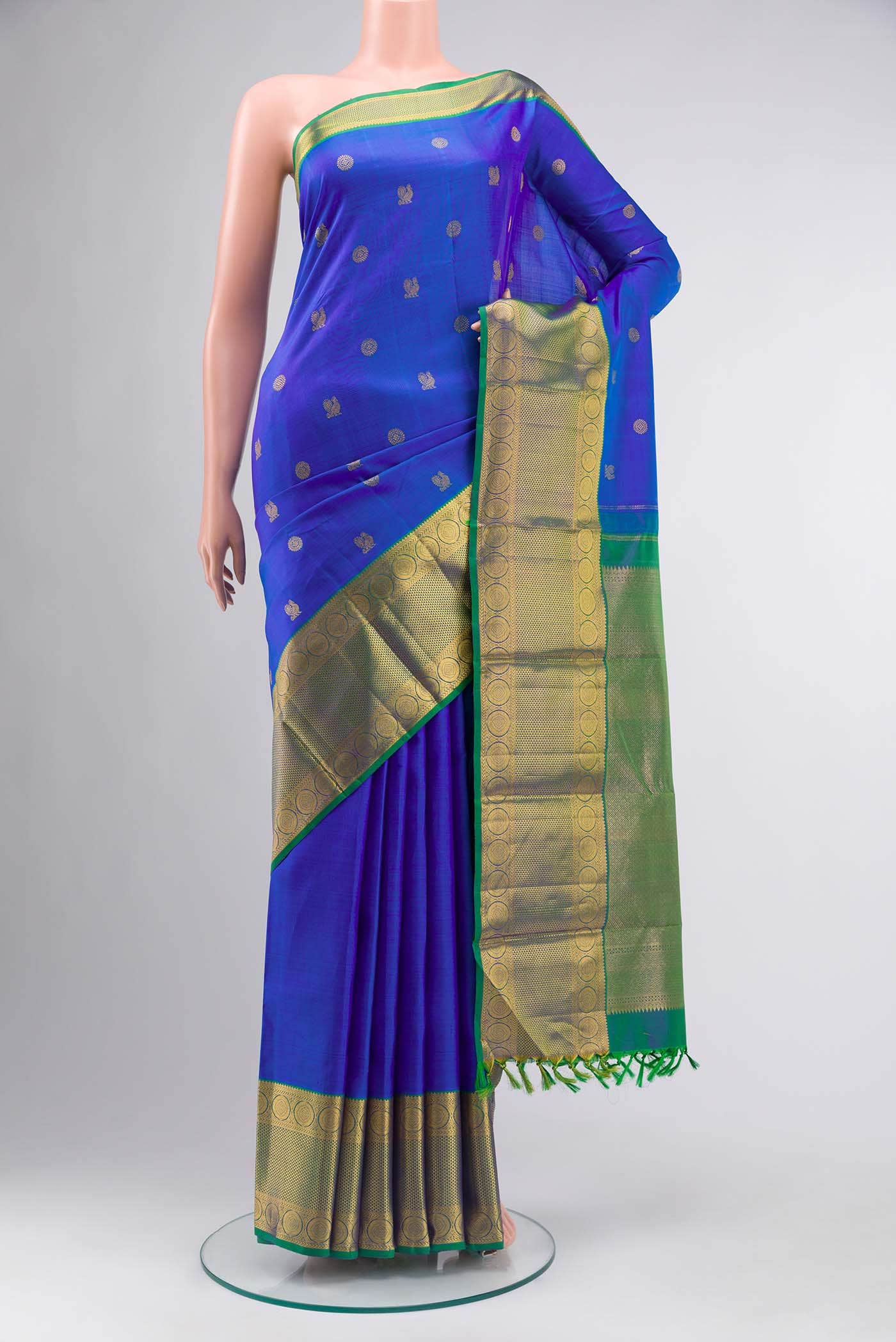 Blue Kanchipuram Silk Saree