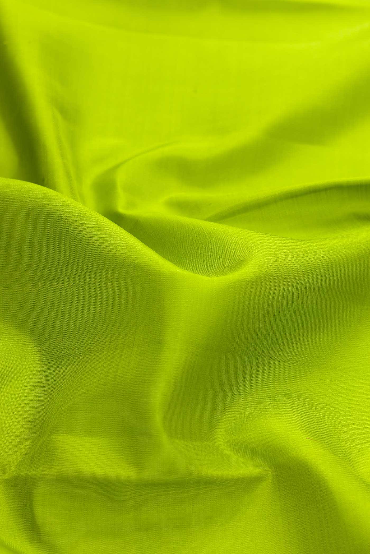 Parrot Green Kanchipuram Silk Saree