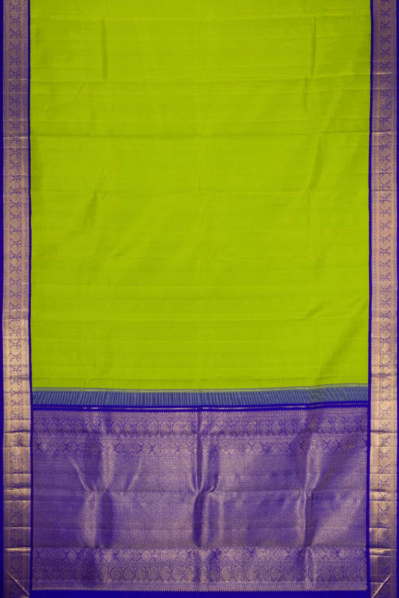 Parrot Green Kanchipuram Silk Saree