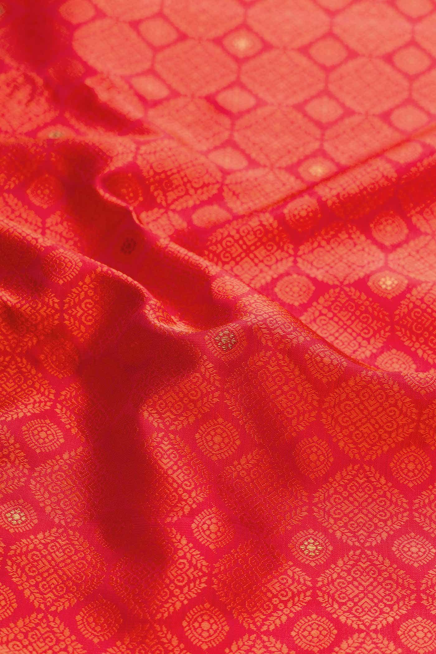 Red Dual Tone Kanchipuram Silk Saree