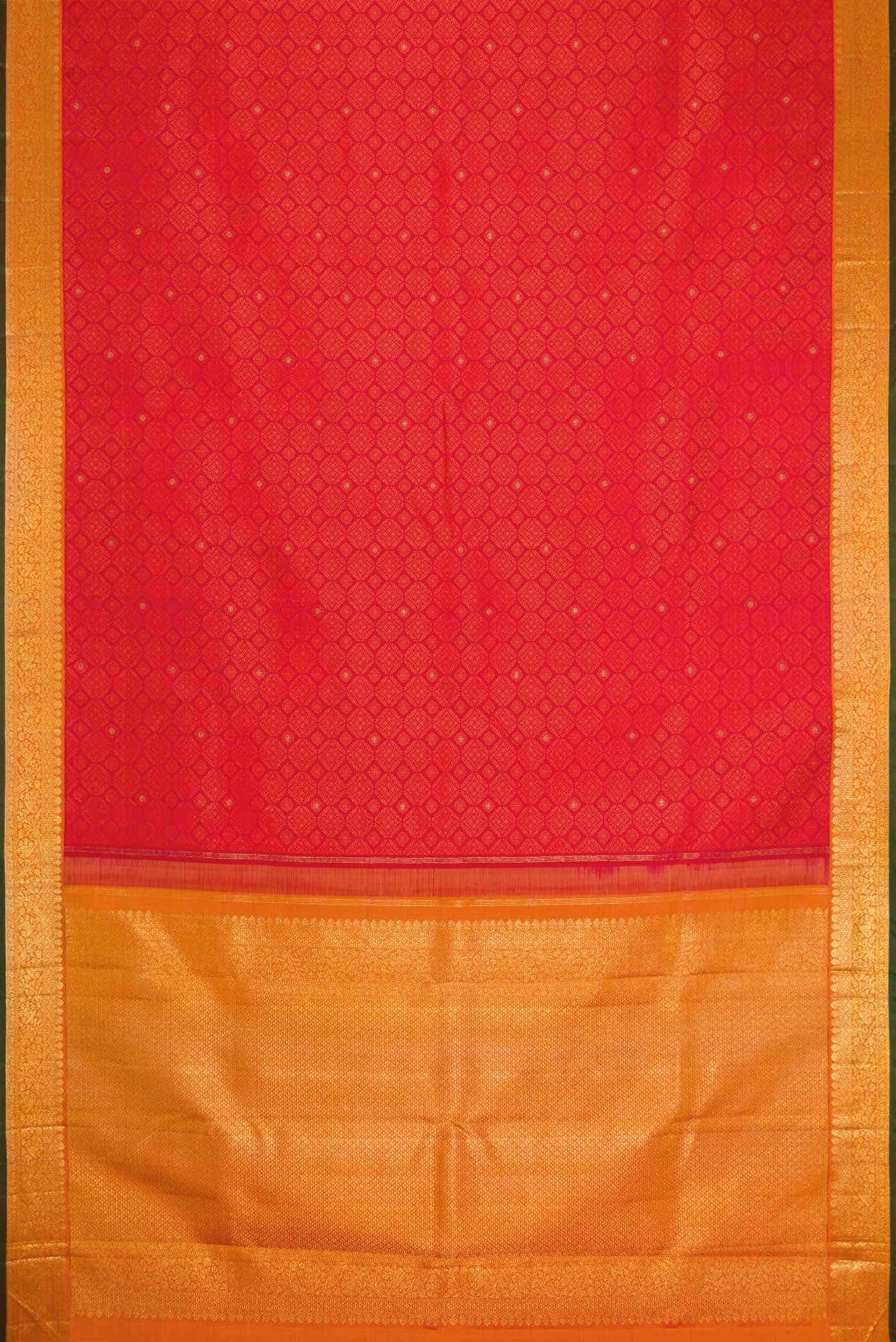 Red Dual Tone Kanchipuram Silk Saree