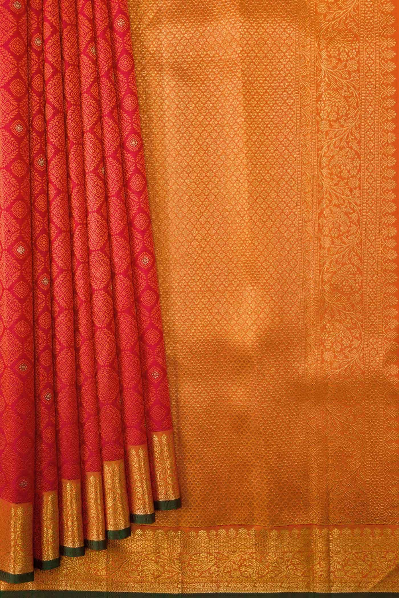 Red Dual Tone Kanchipuram Silk Saree