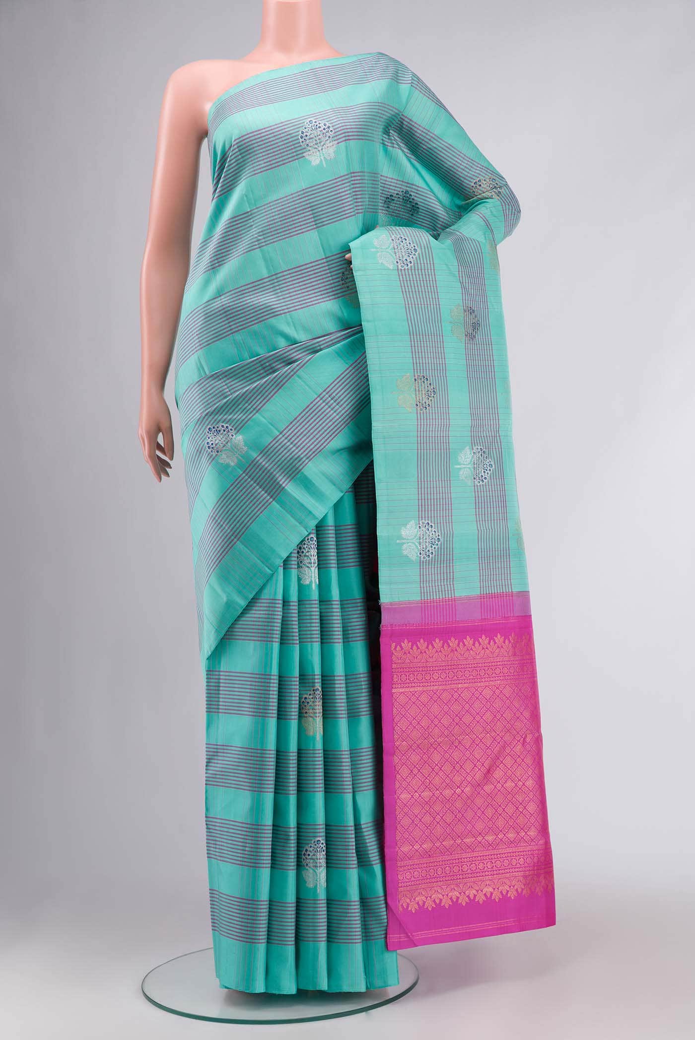 Blue Kanchipuram Silk Saree