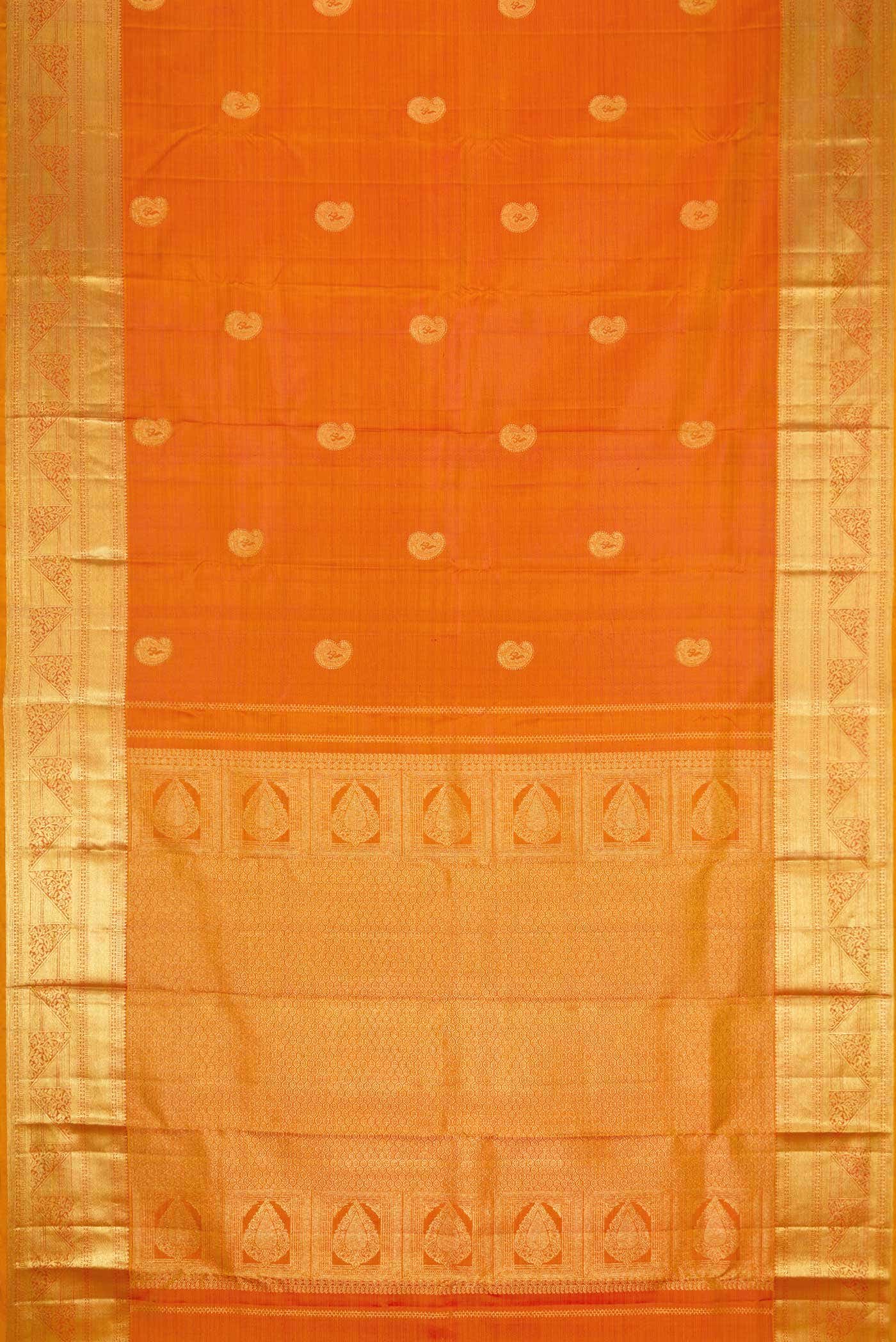 Mustard Dual Tone Kanchipuram Silk Saree