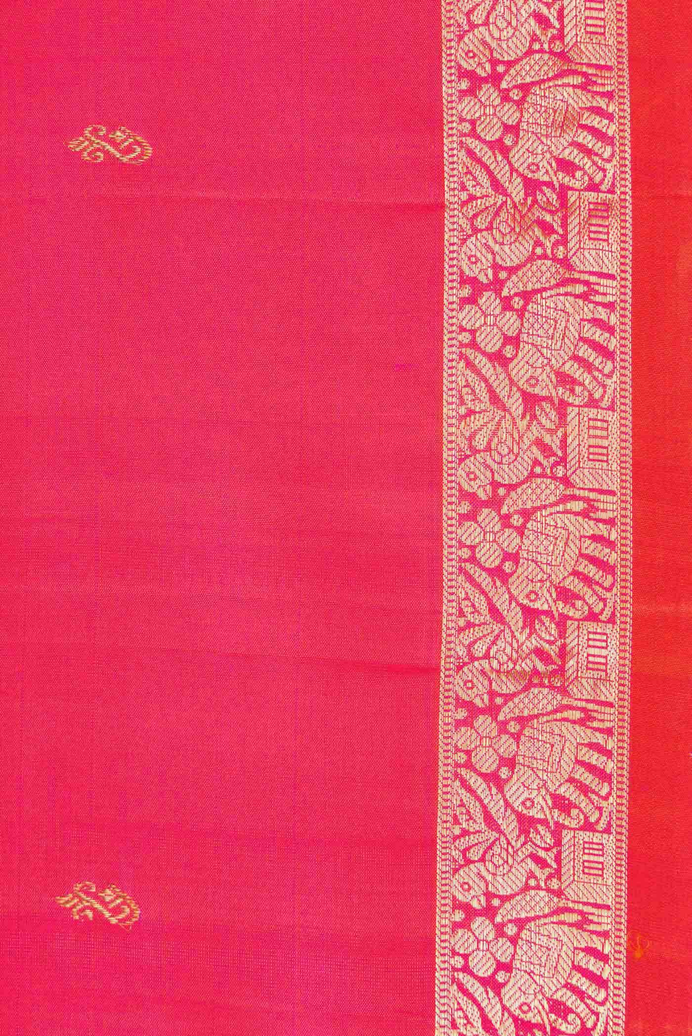 Pink Dual Tone Kanchipuram Silk Saree