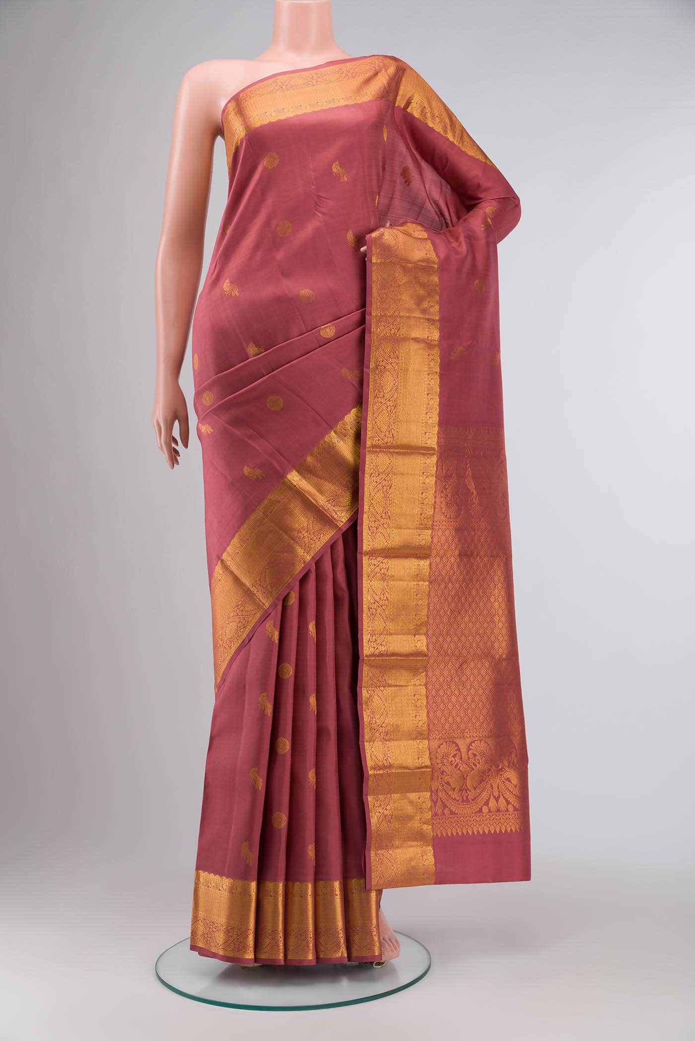 Pink Kanchipuram Silk Saree