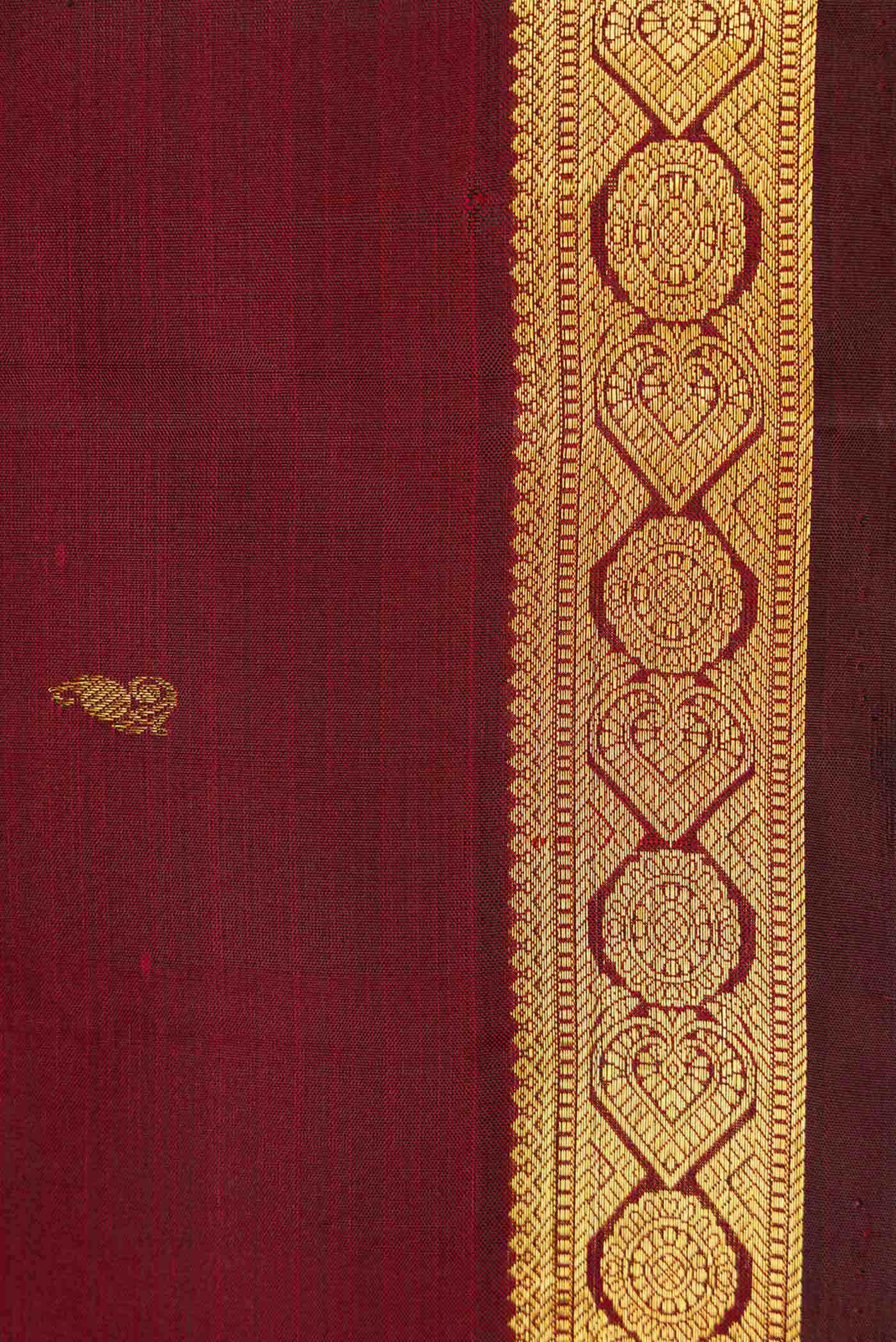Maroon Dual Tone Kanchipuram Silk Saree