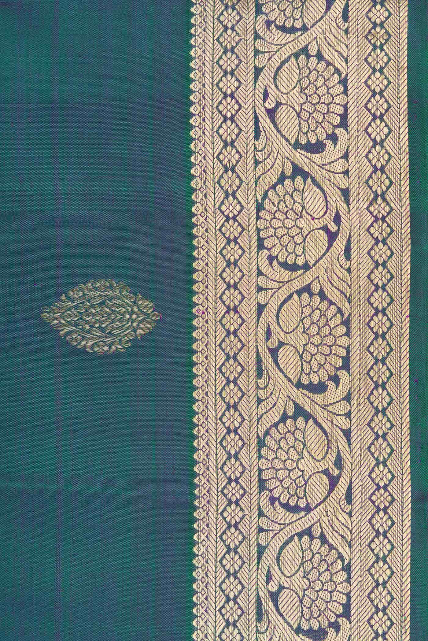 Green Dual Tone Kanchipuram Silk Saree