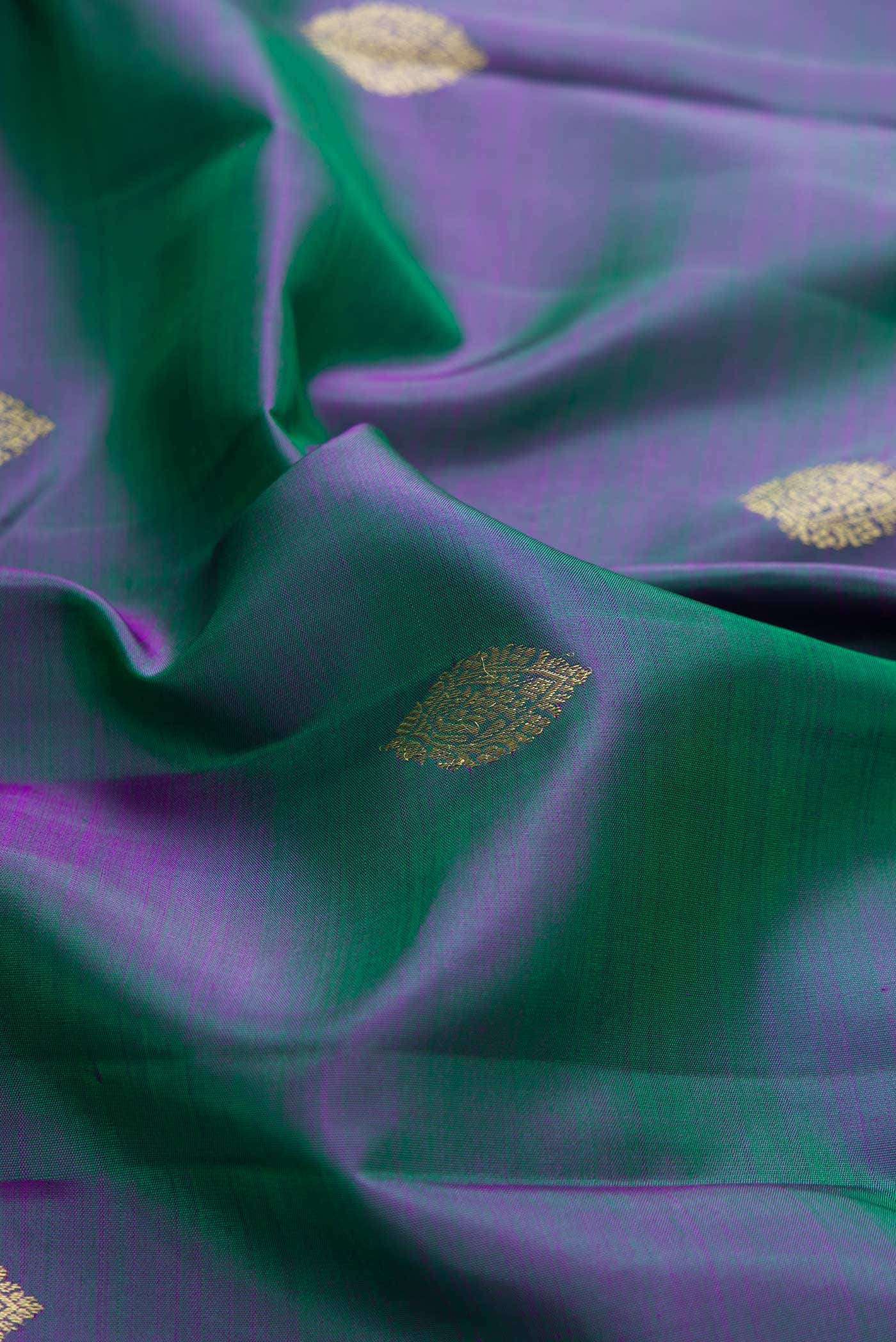 Green Dual Tone Kanchipuram Silk Saree