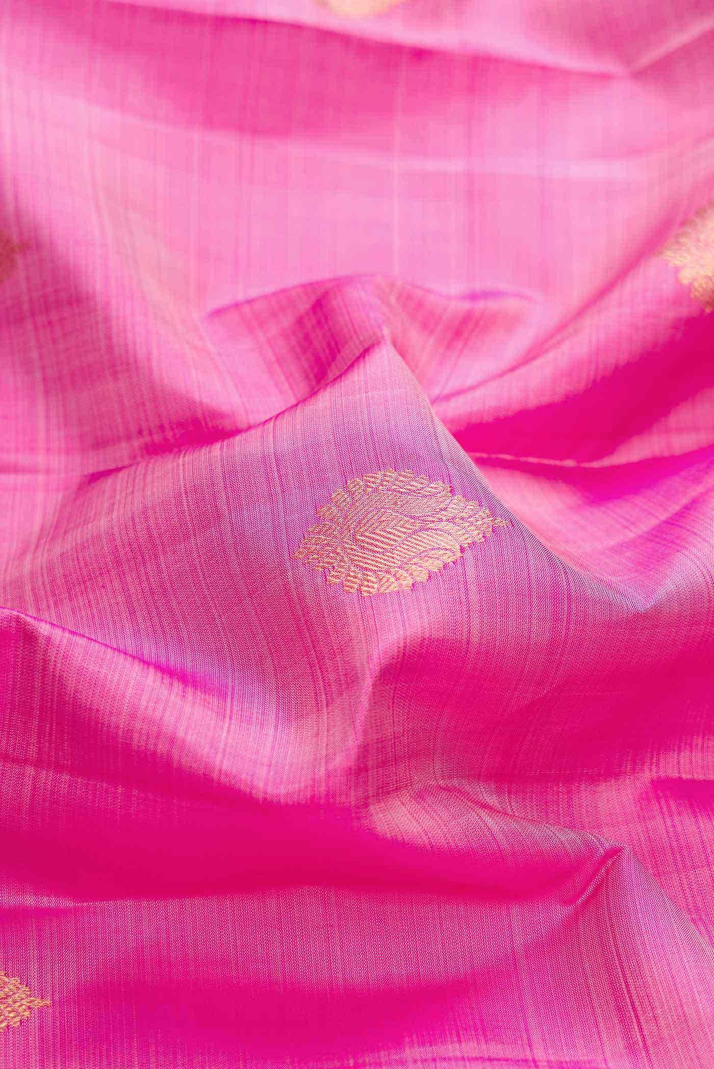 Pink Dual Tone Kanchipuram Silk Saree