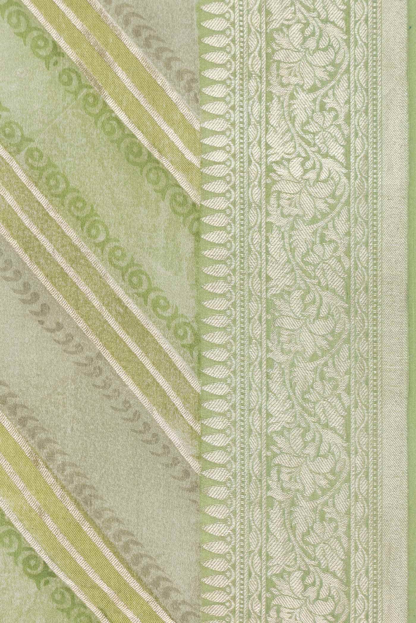 Green Dual Tone Banarasi Georgette Saree