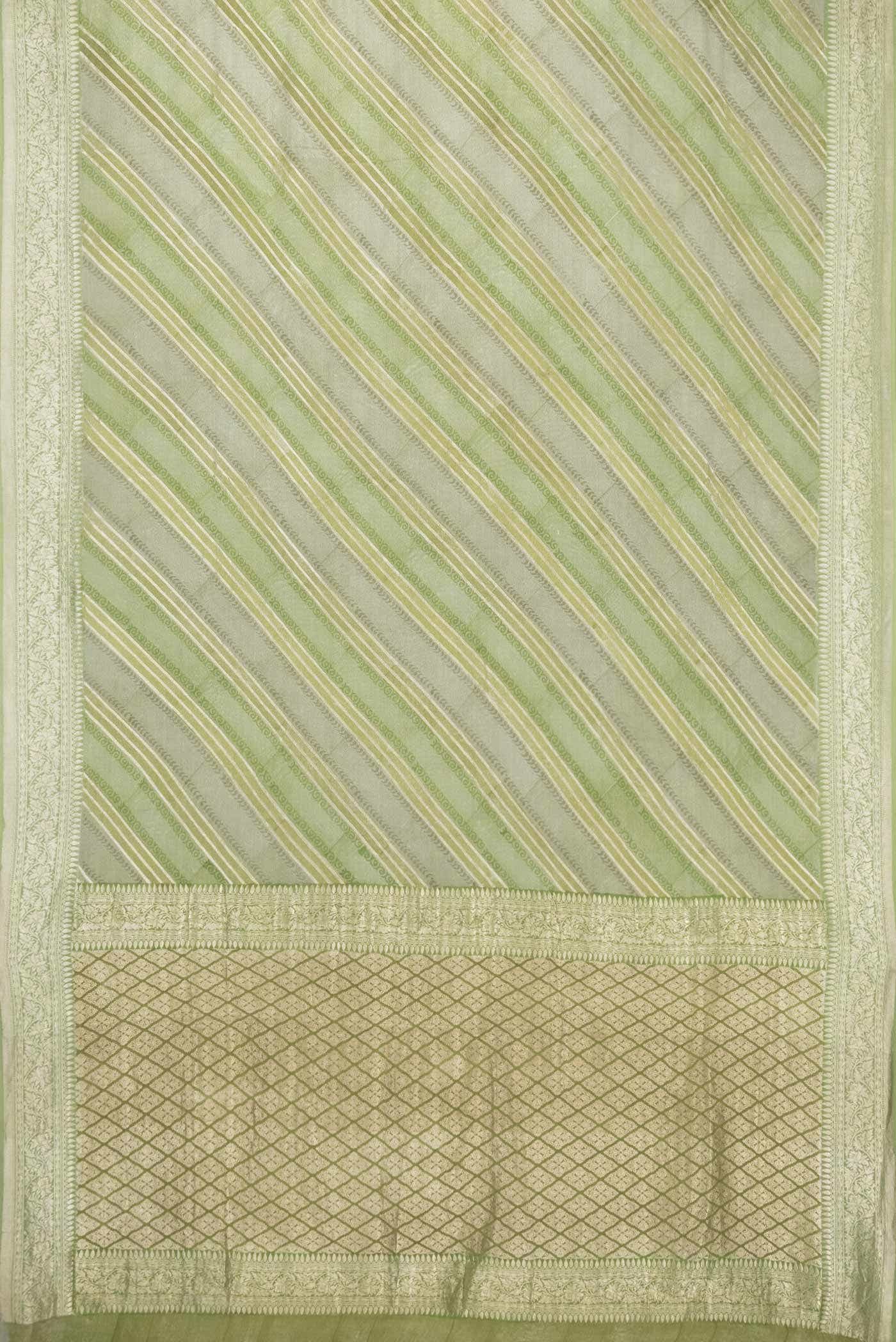 Green Dual Tone Banarasi Georgette Saree