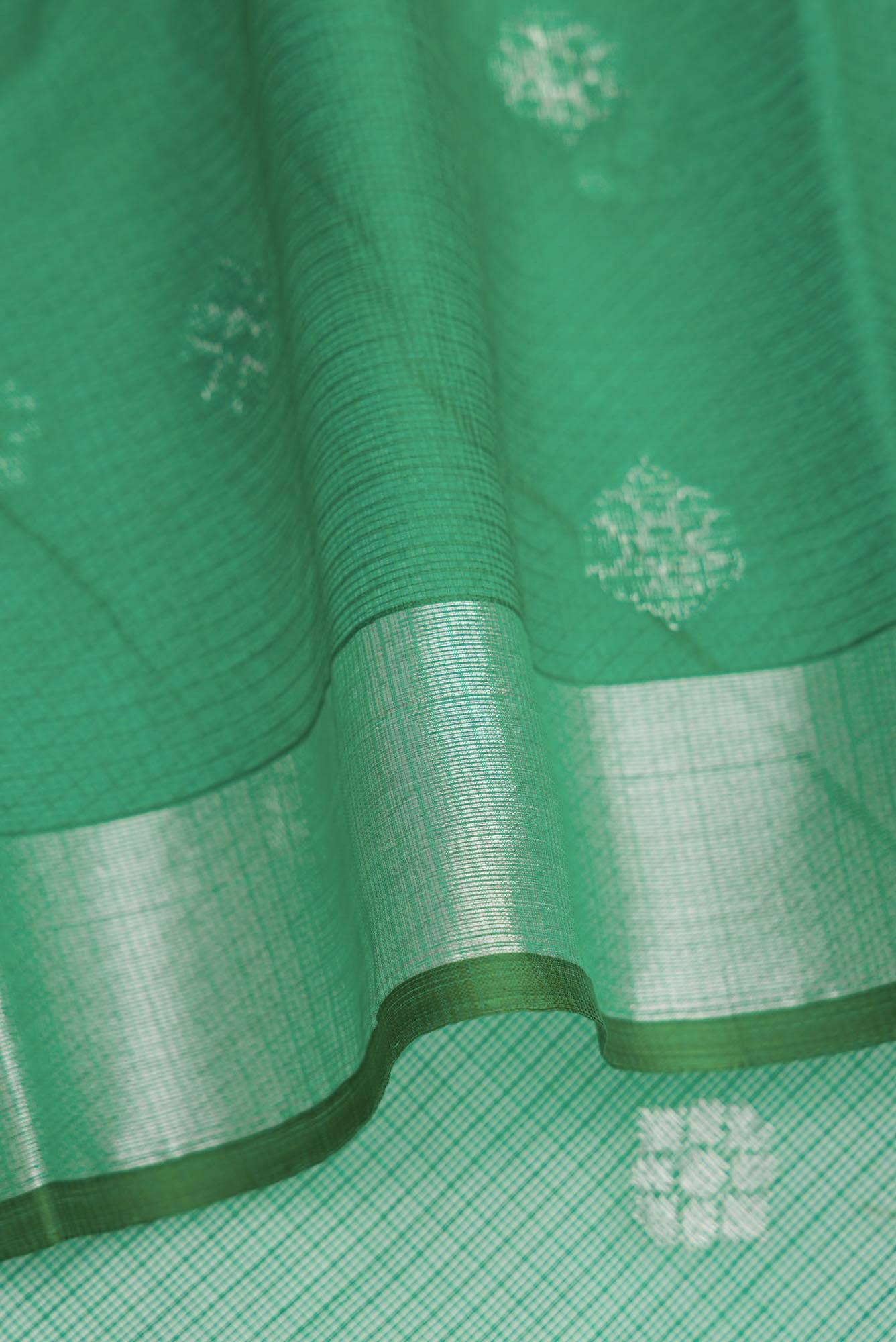 Pista Green Dual Tone Kota Silk Saree