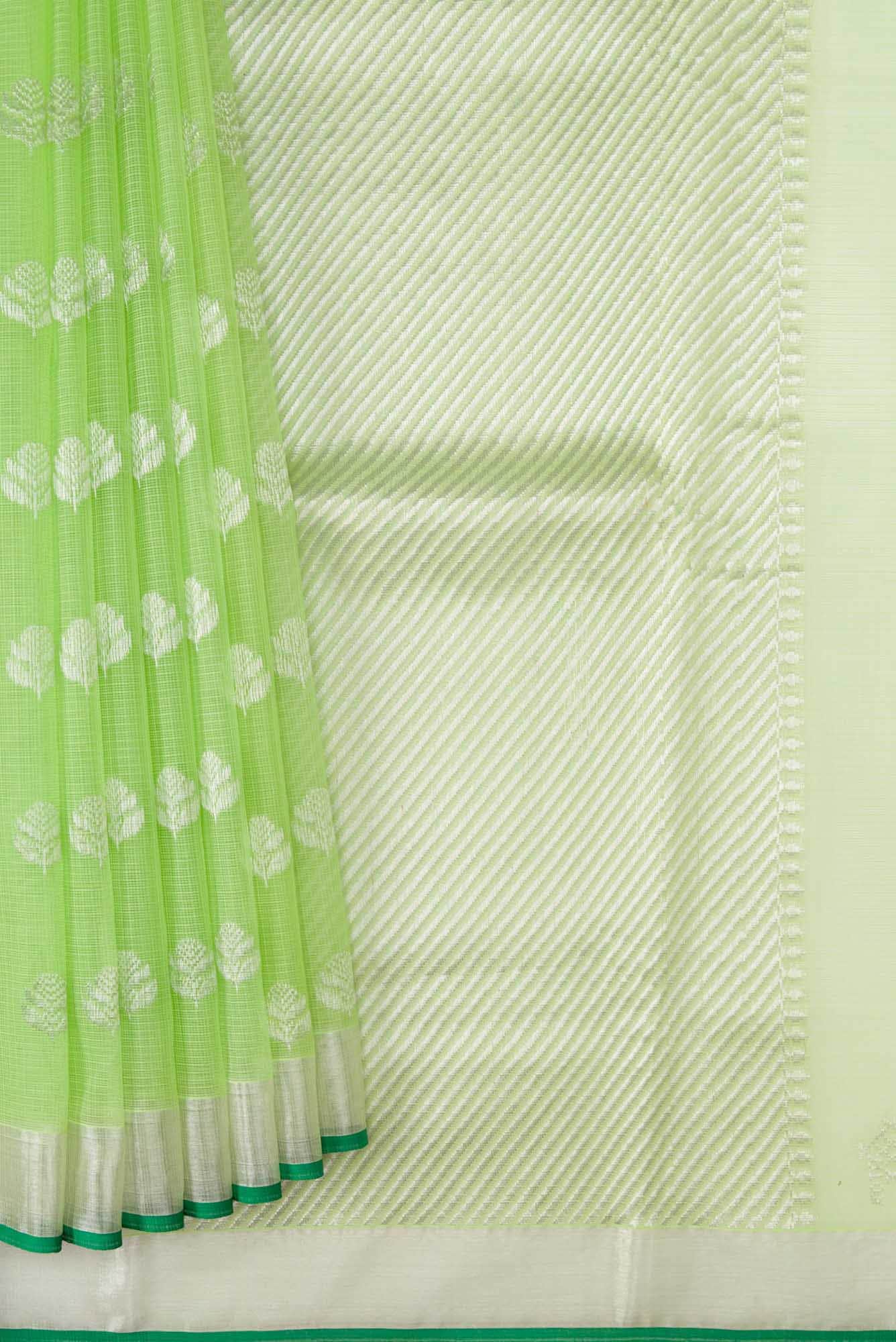 Pista Green Dual Tone Kota Silk Saree