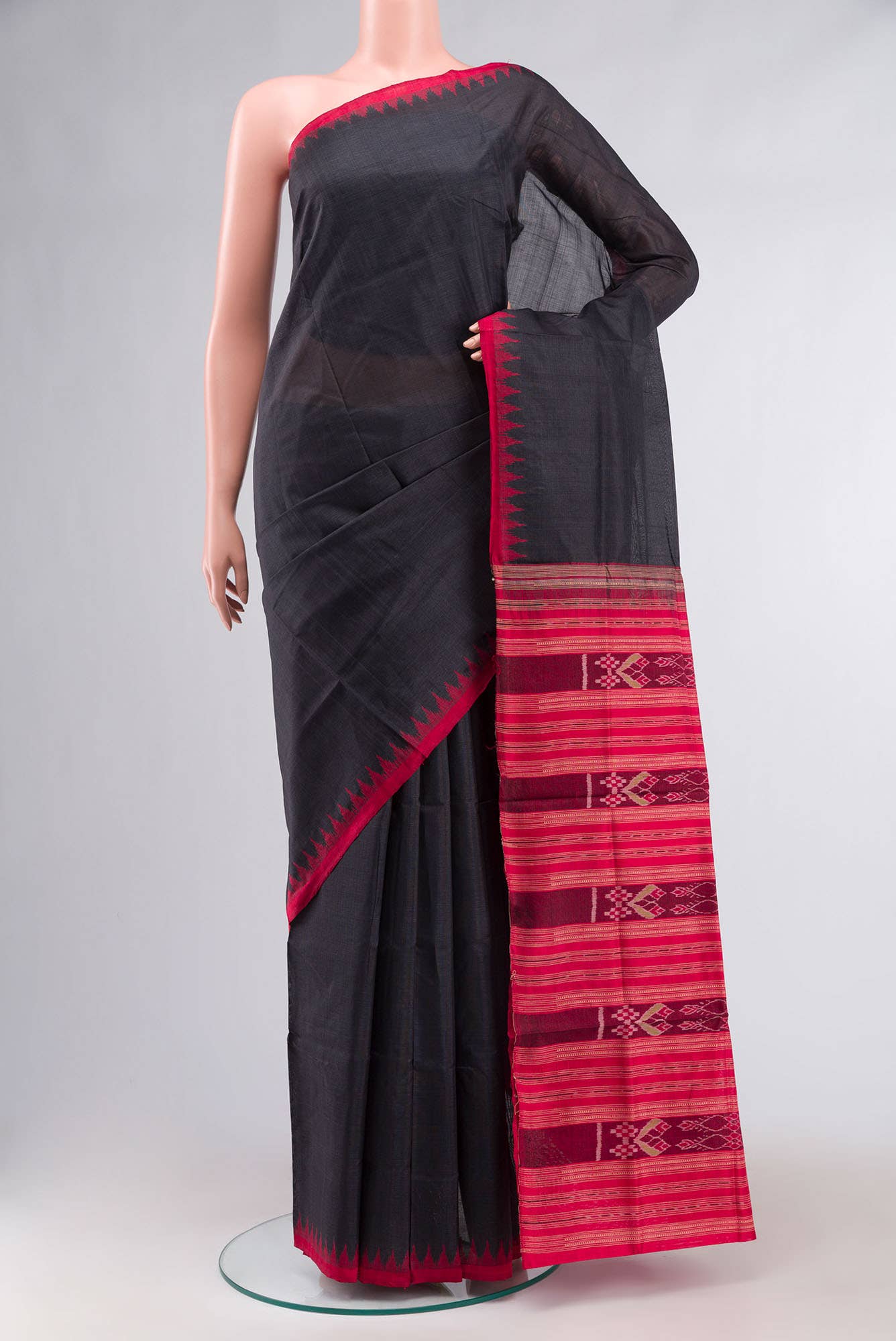Black Orissa Silk Saree