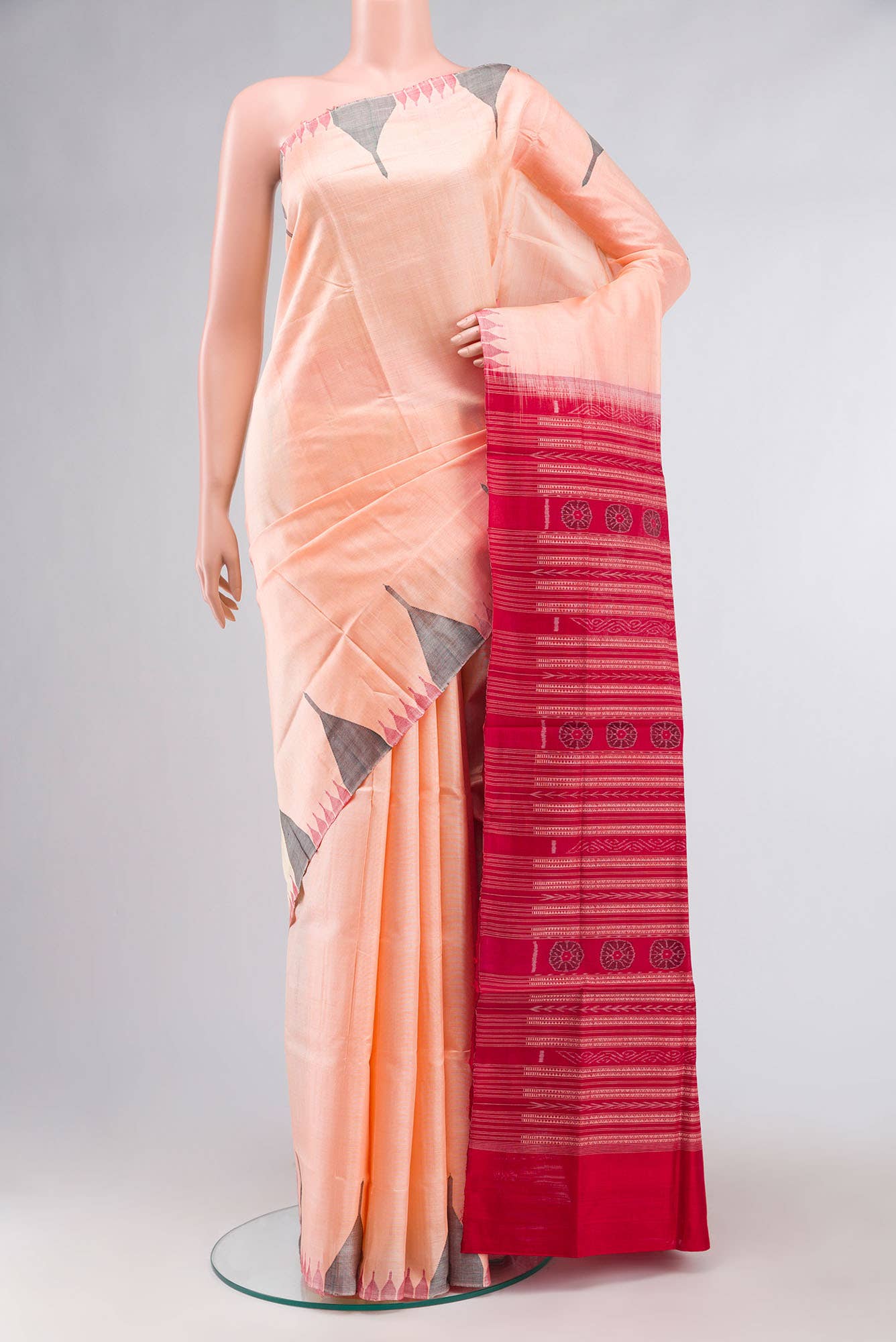 Beige Orissa Silk Saree