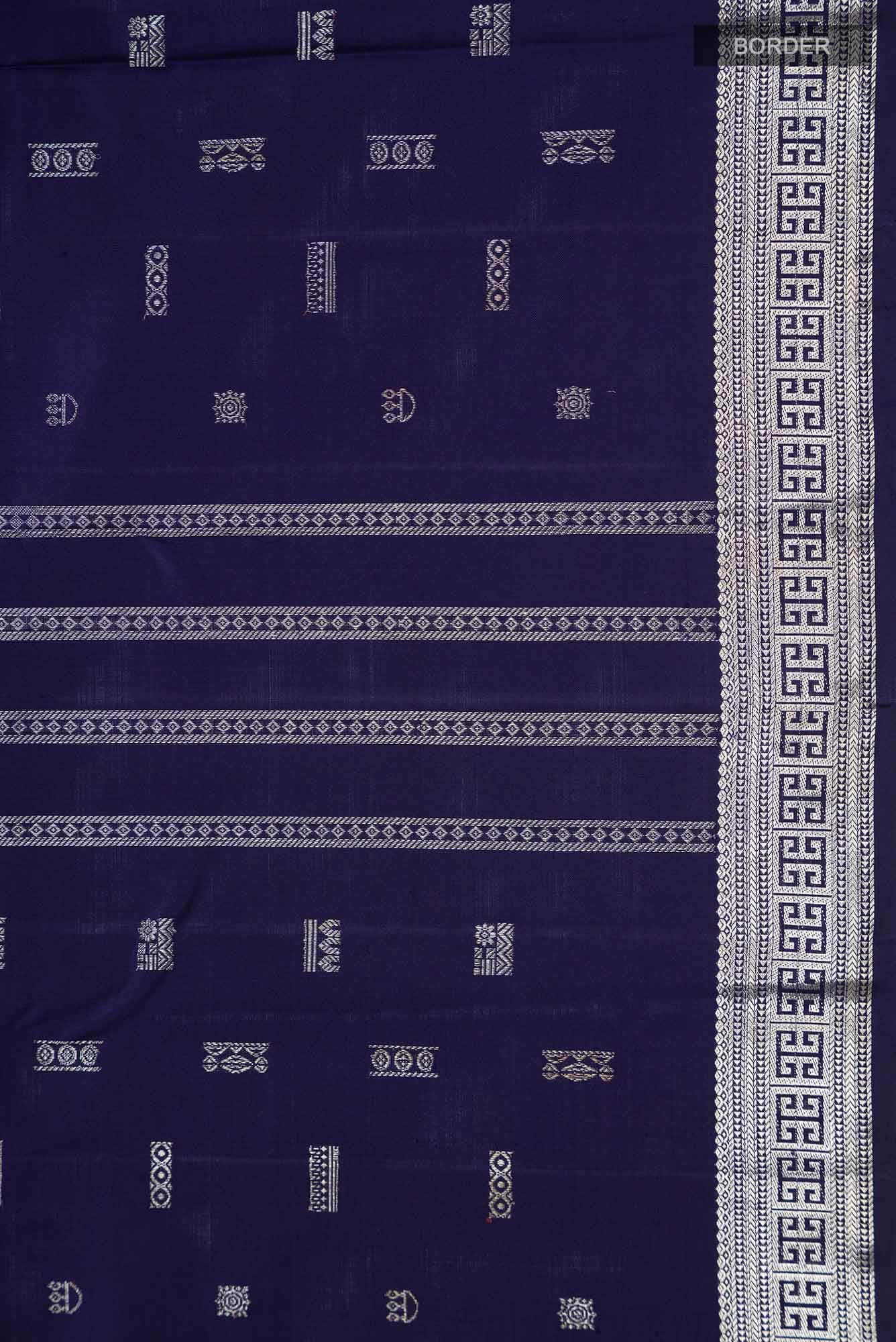 Navy Blue Kanchipuram Silk Saree