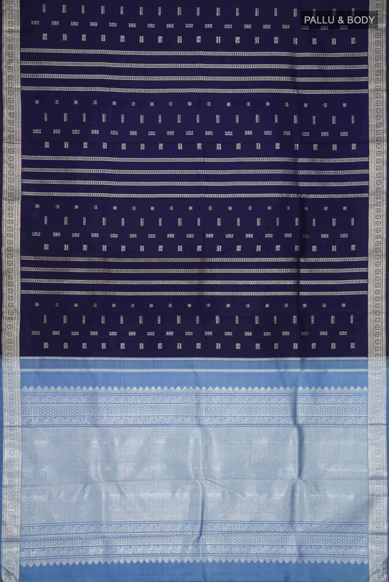 Navy Blue Kanchipuram Silk Saree