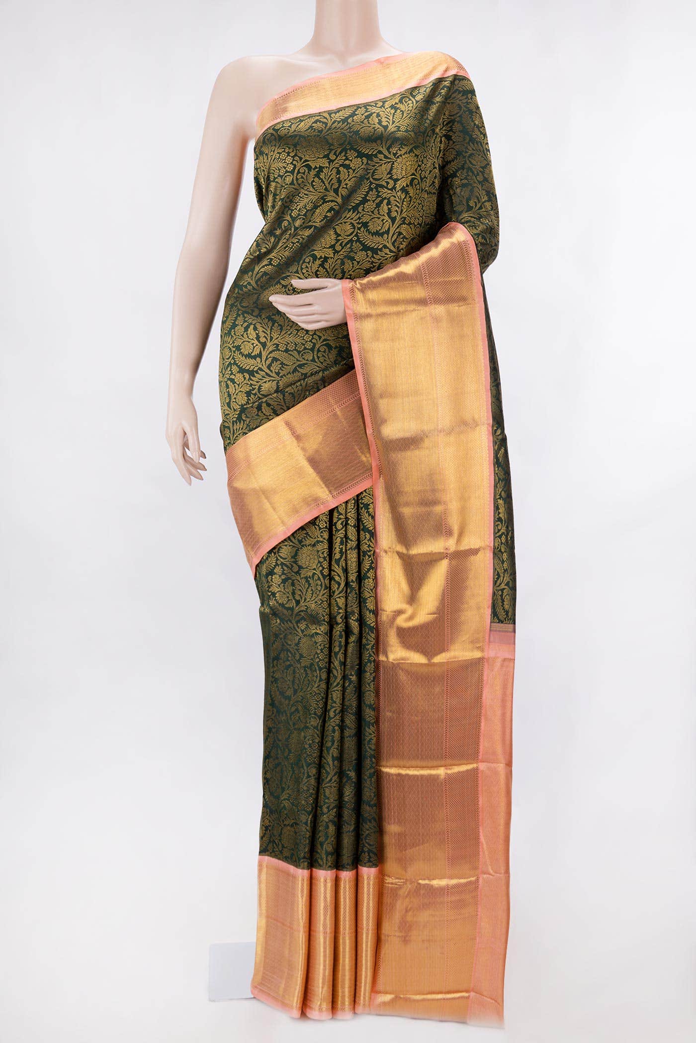 Green Dual Tone Kanchipuram Silk Saree