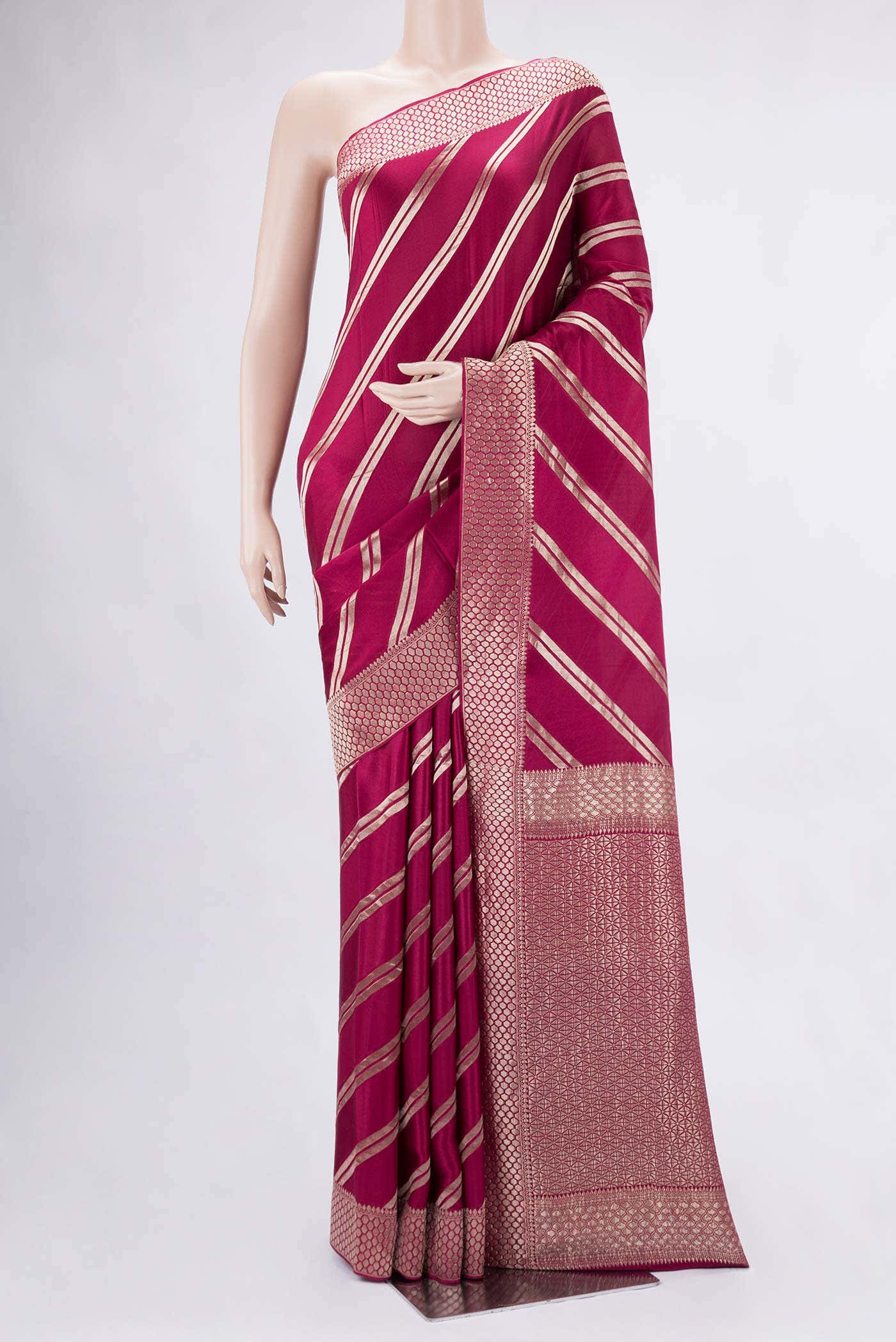 Pink Dual Tone Banarasi Georgette Saree