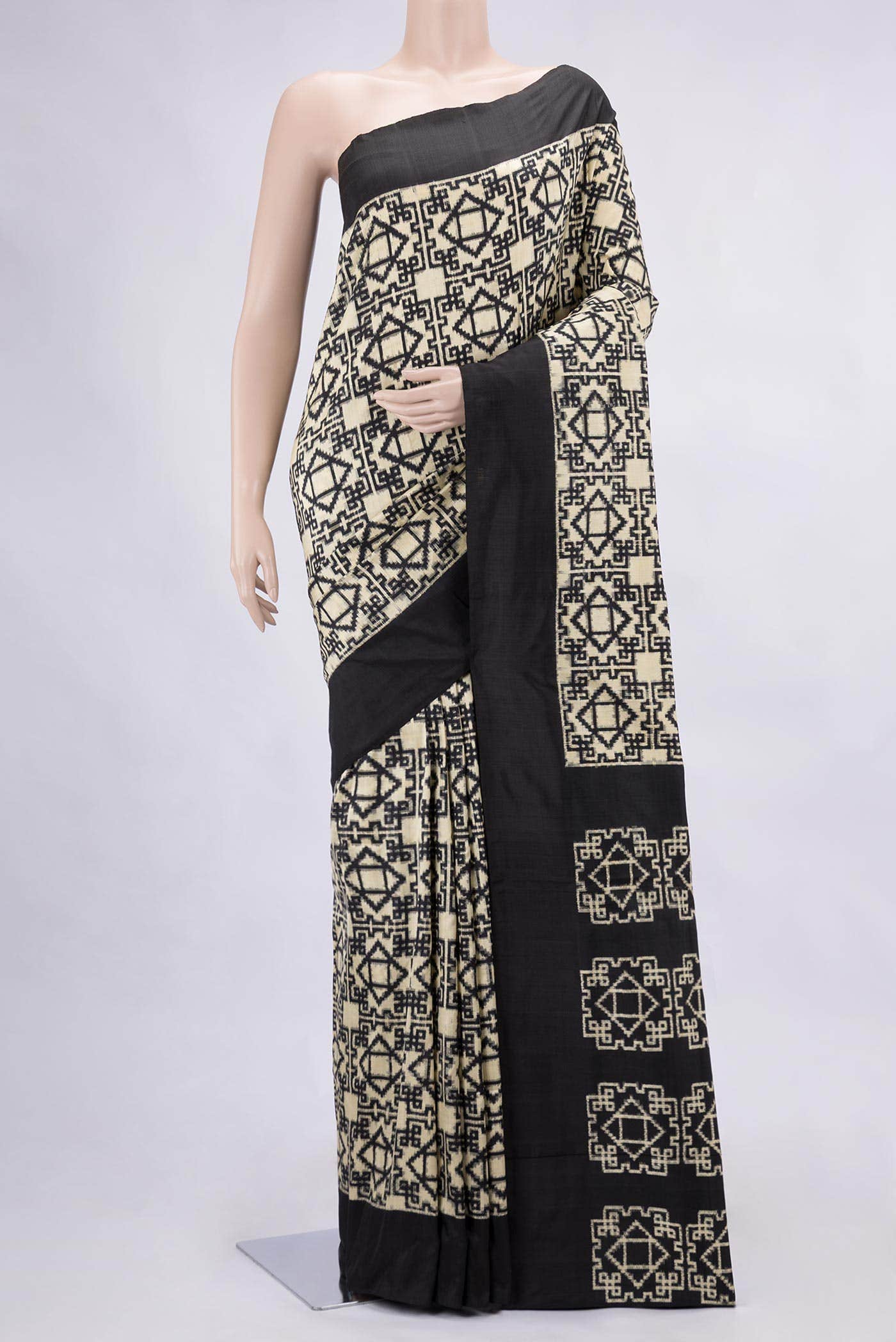 Sandal Double Ikat Saree