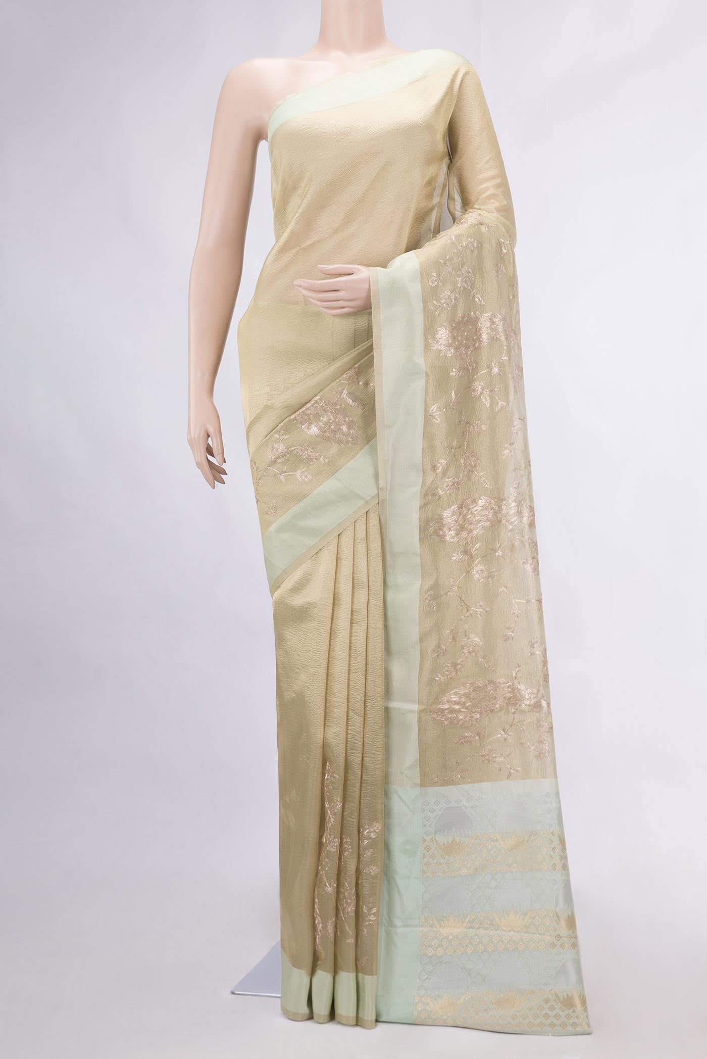 Gold Dual Tone Kota Silk Saree