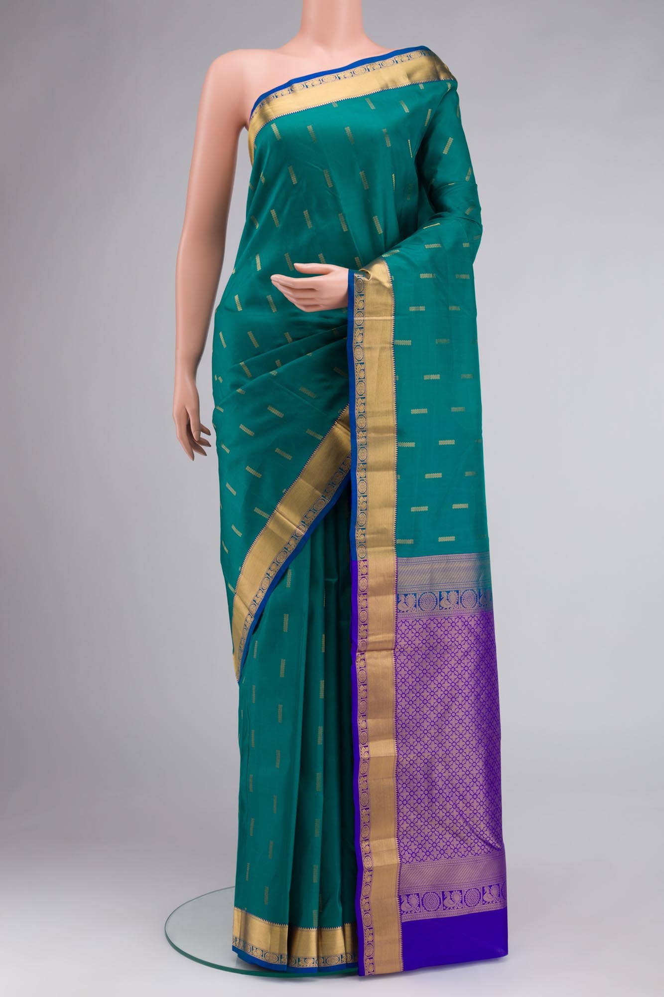 Blue Kanchipuram Silk Saree