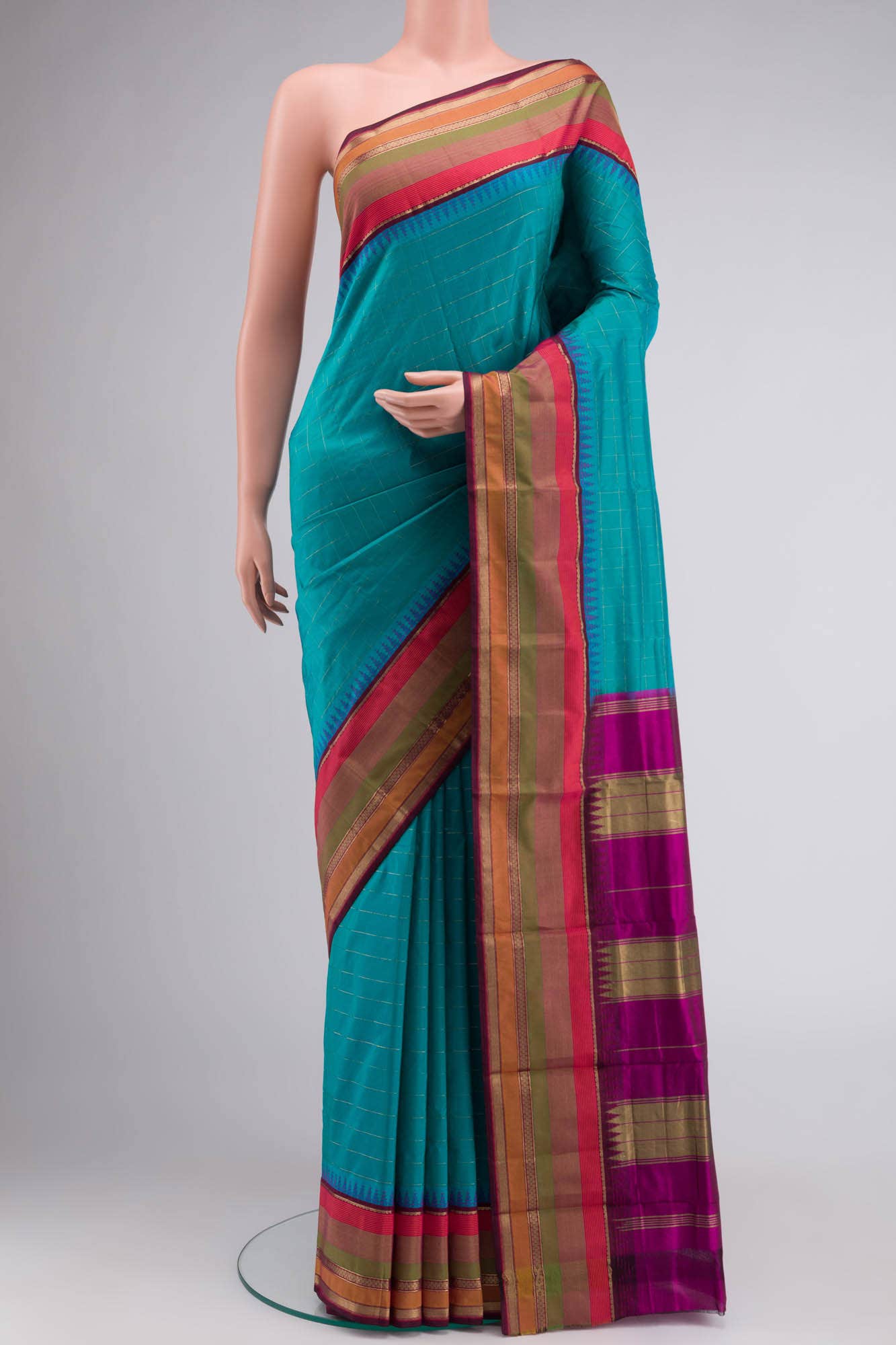 Blue Bangalore Silk Saree