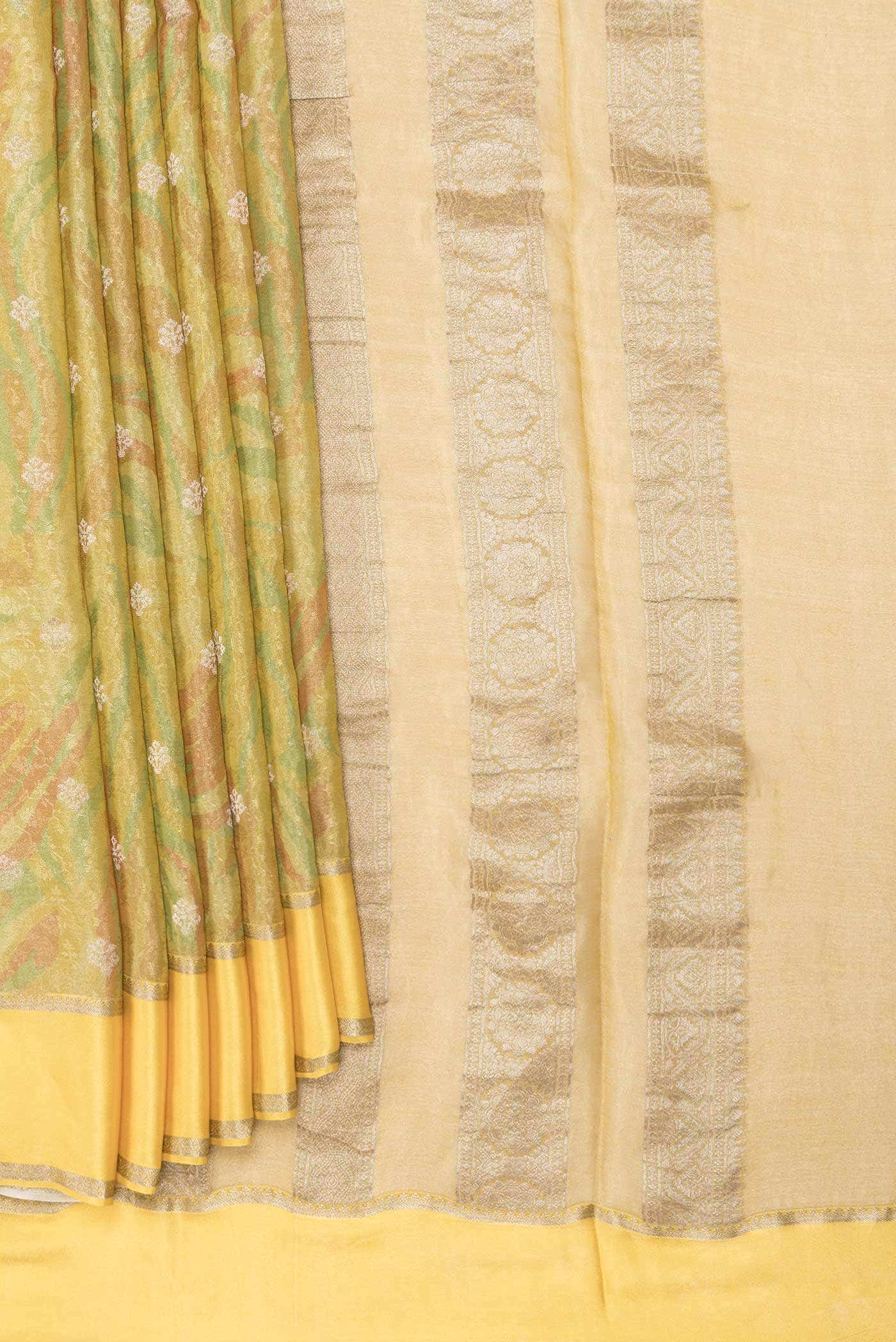 Green Dual Tone Mysore Georgette Saree