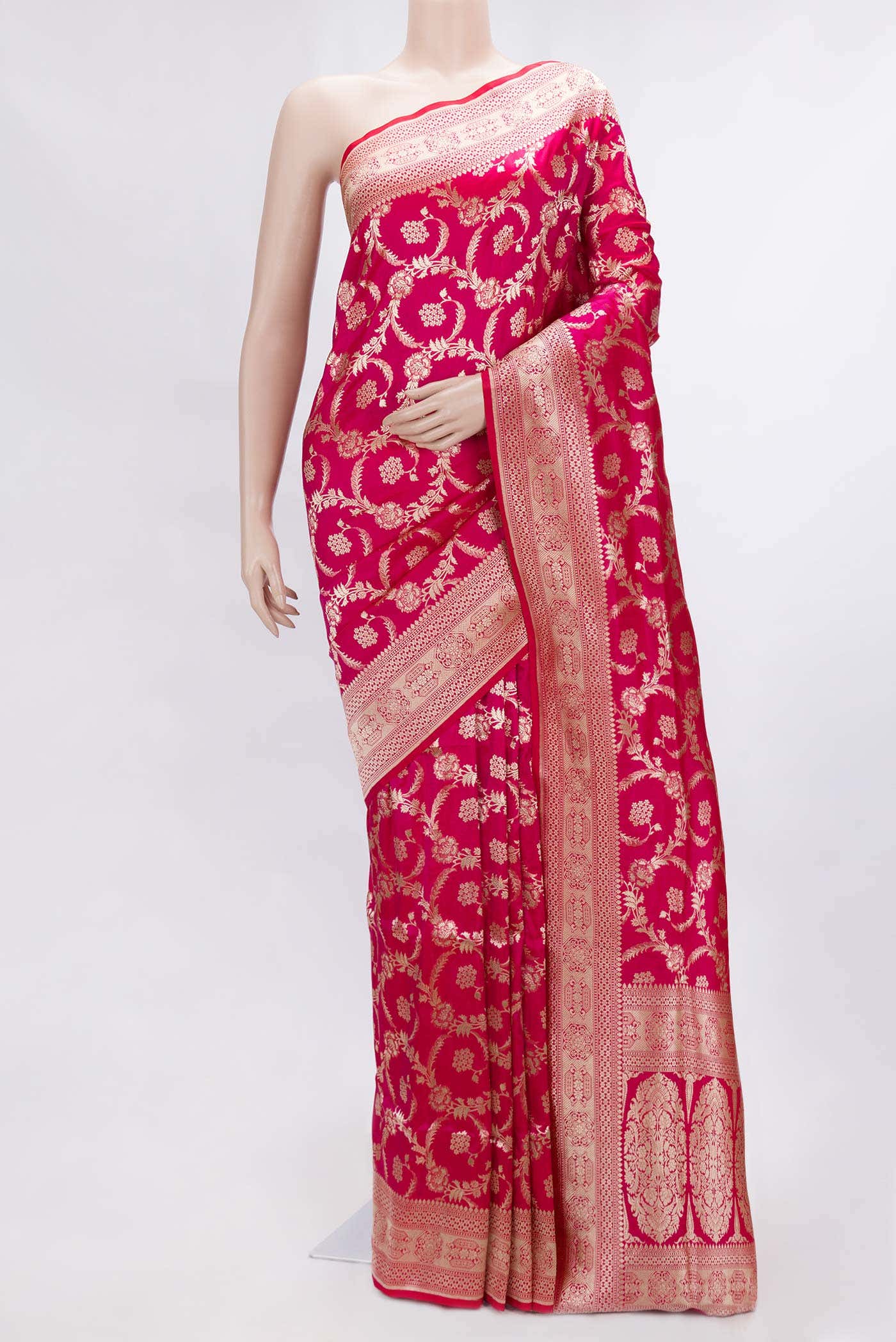 Pink Dual Tone Banarasi Silk Saree