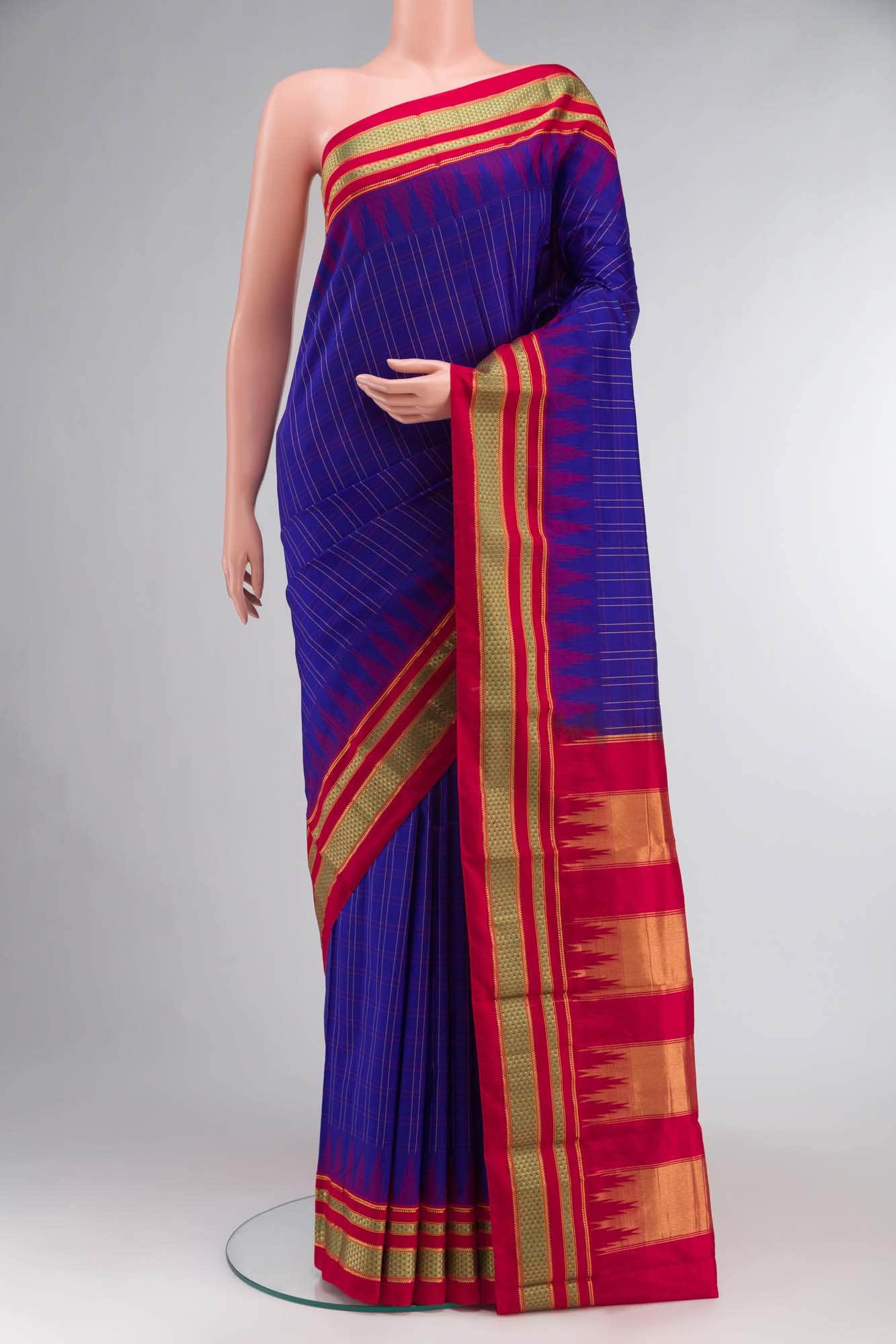 Blue Bangalore Silk Saree