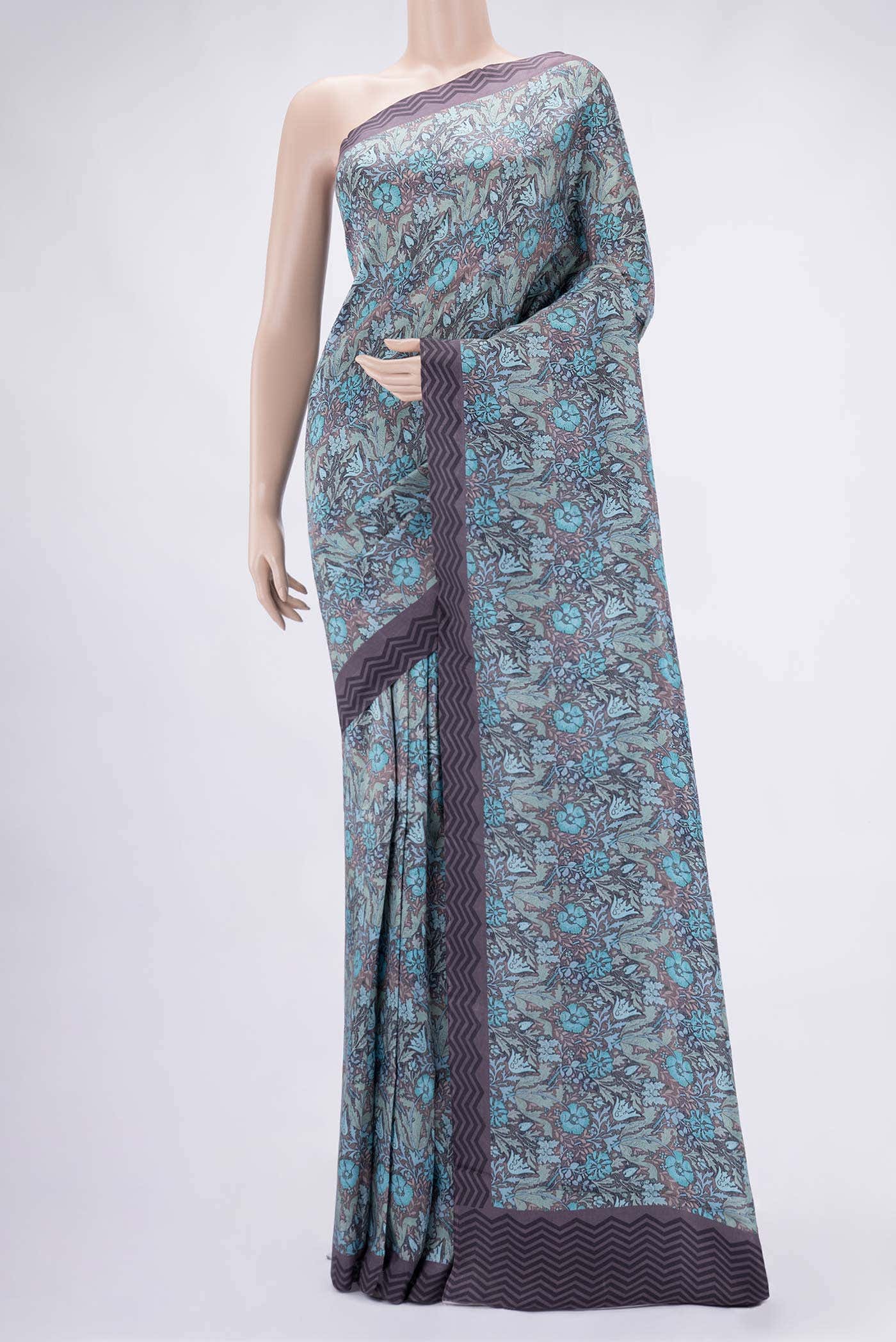 Lavender Mysore Crepe Saree