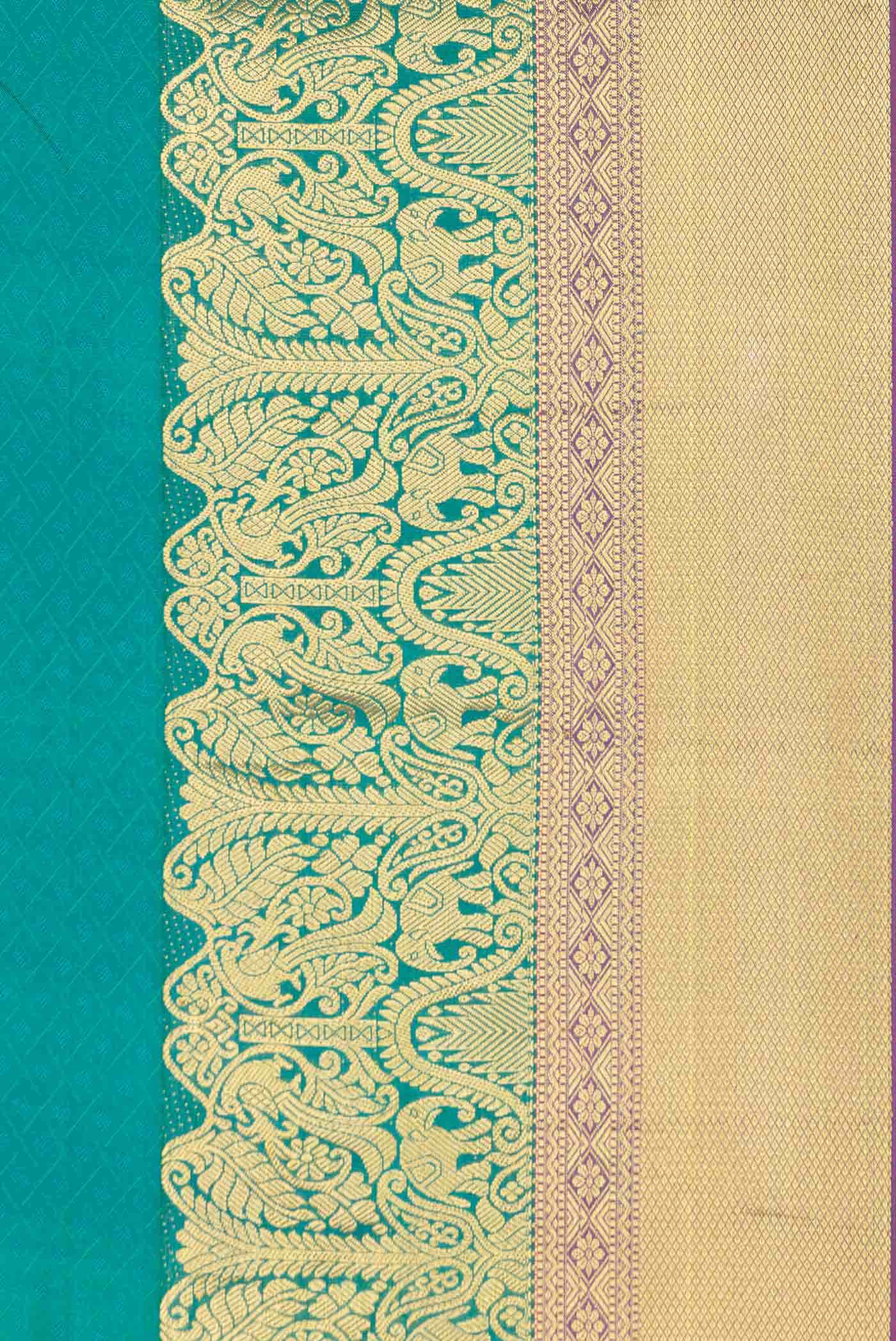 Green Dual Tone Kanchipuram Silk Saree