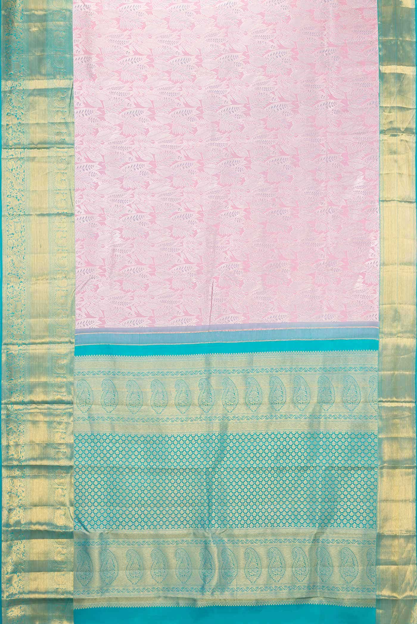 Pink Dual Tone Kanchipuram Silk Saree