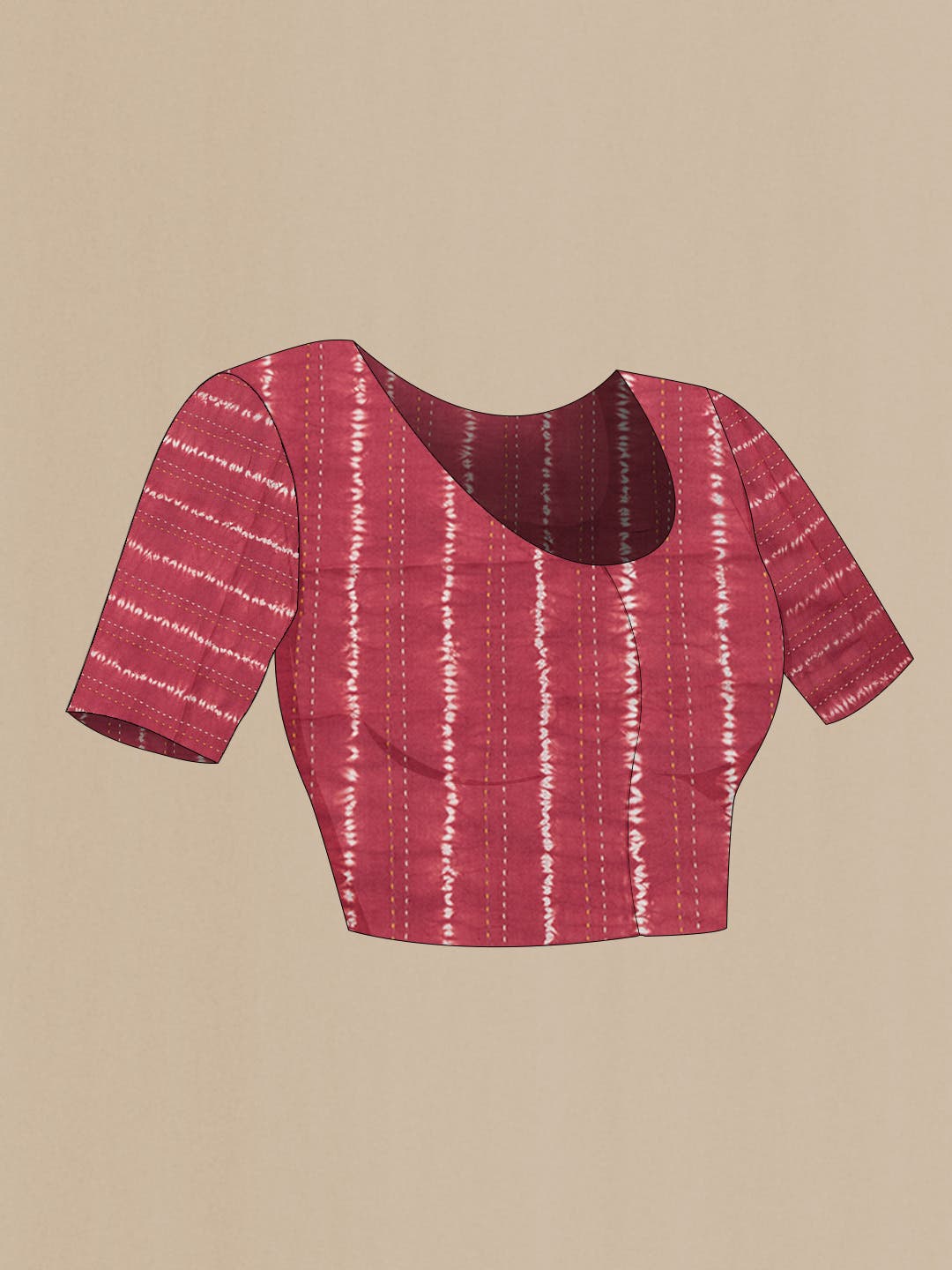 Red Tussar Silk Saree