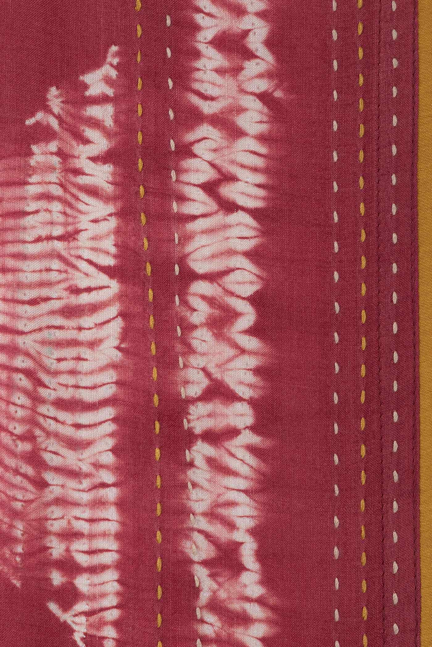 Red Tussar Silk Saree