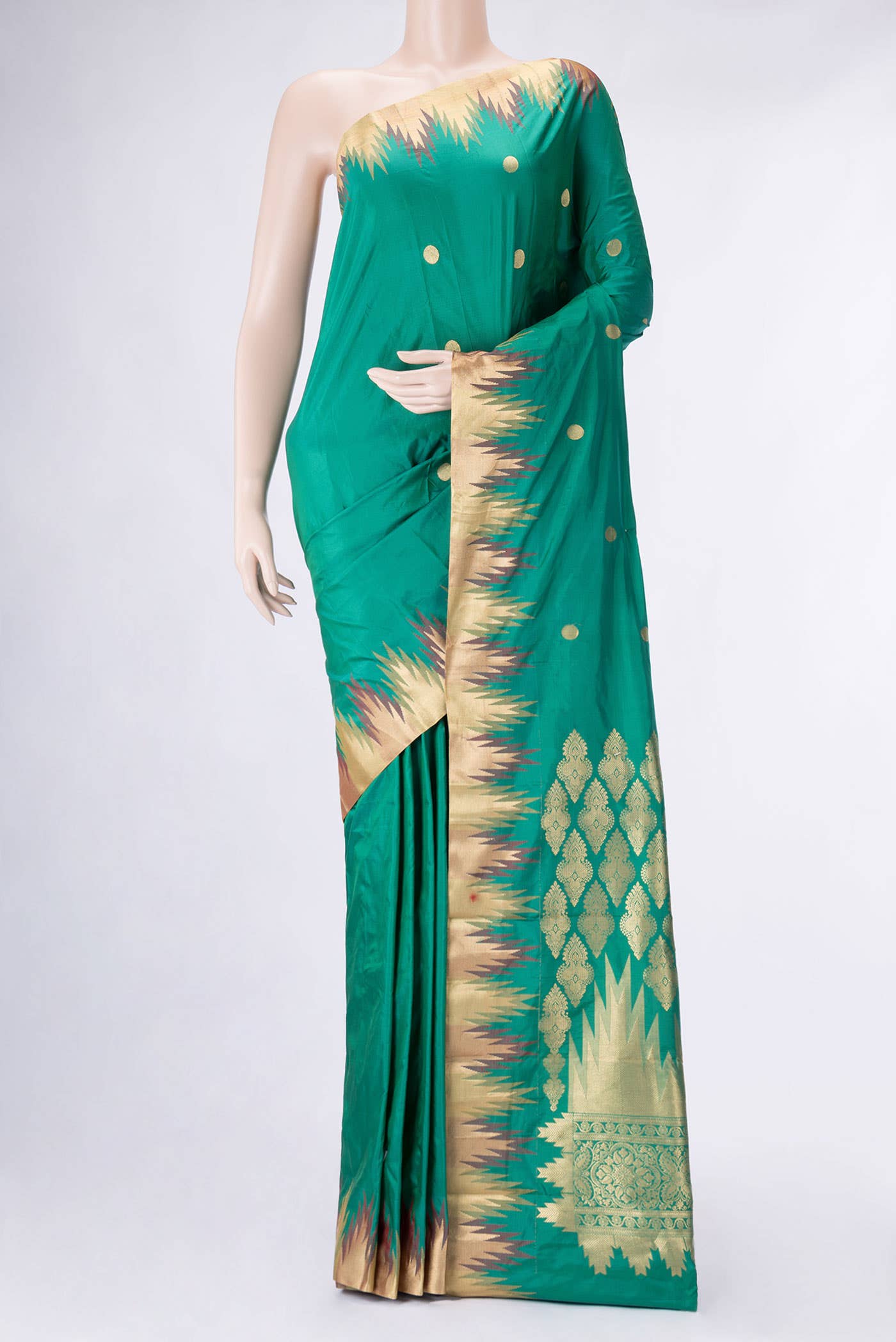 Green Dual Tone Kanchipuram Silk Saree